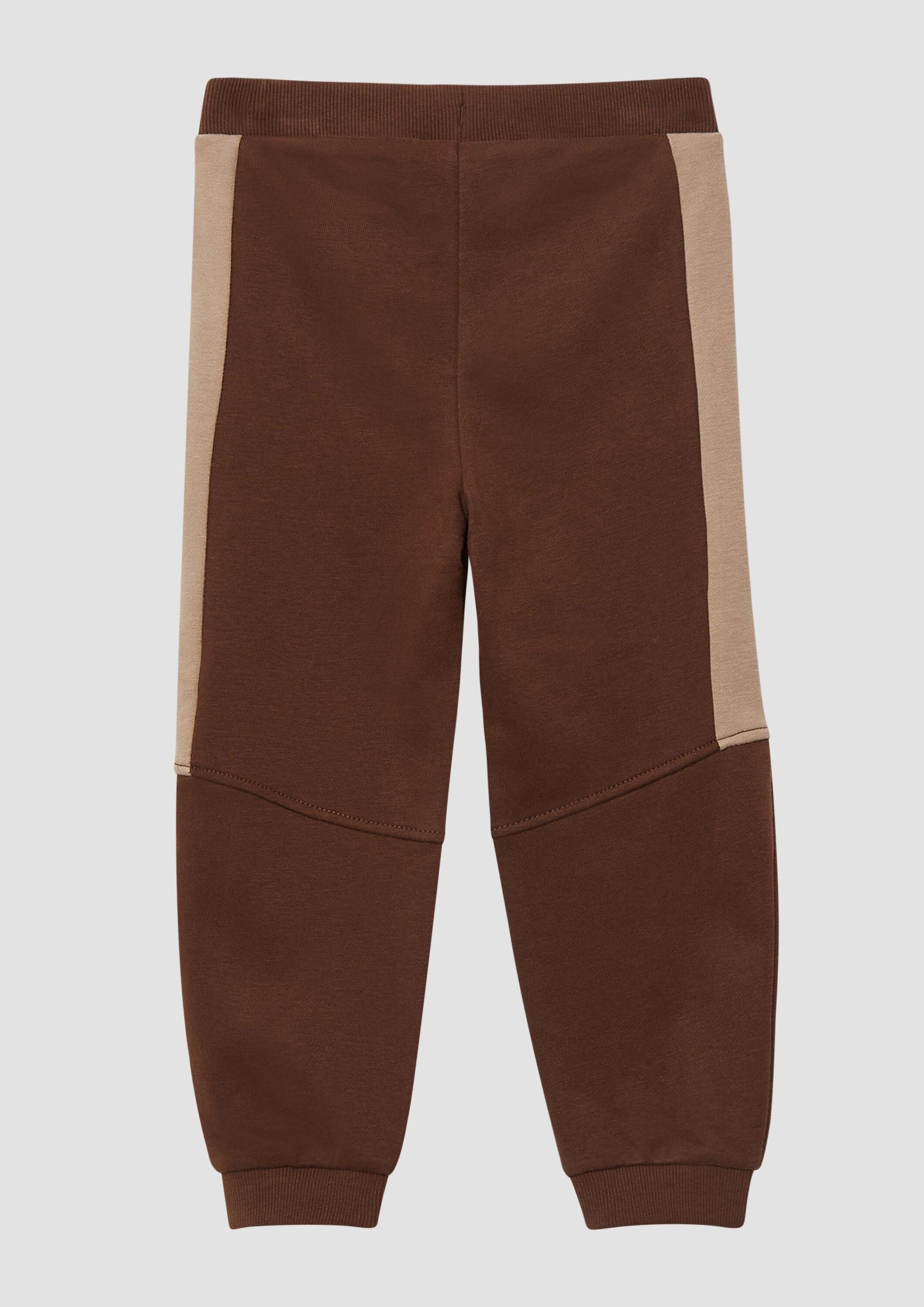 s.Oliver Jogginghose Leggings Joggpants mit Kontrast-Streifen und Print-Detail