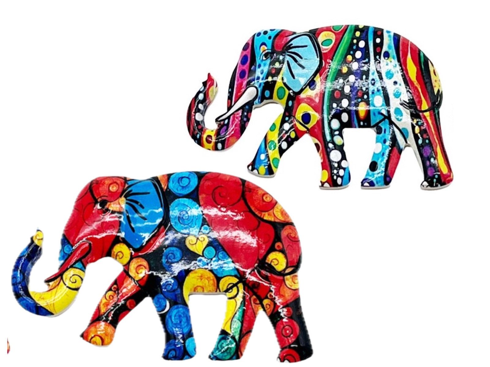 LK Trend & Style Magnet Elefant (2-St., Kühlschrankmagnet zwei verschiedene Designs), ideal für jede Metalloberfläche, Kühlschrank, Metallregal