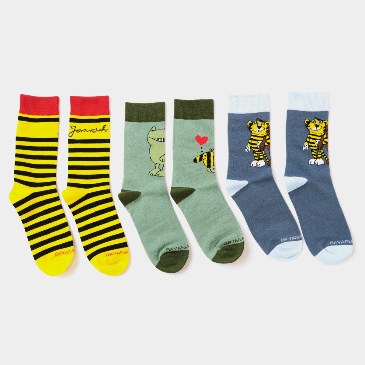 Bavarian Caps Freizeitsocken Bavarian Caps Sockenbox Janosch (Freizeitsocken, 3-Paar, Freizeitsocken)