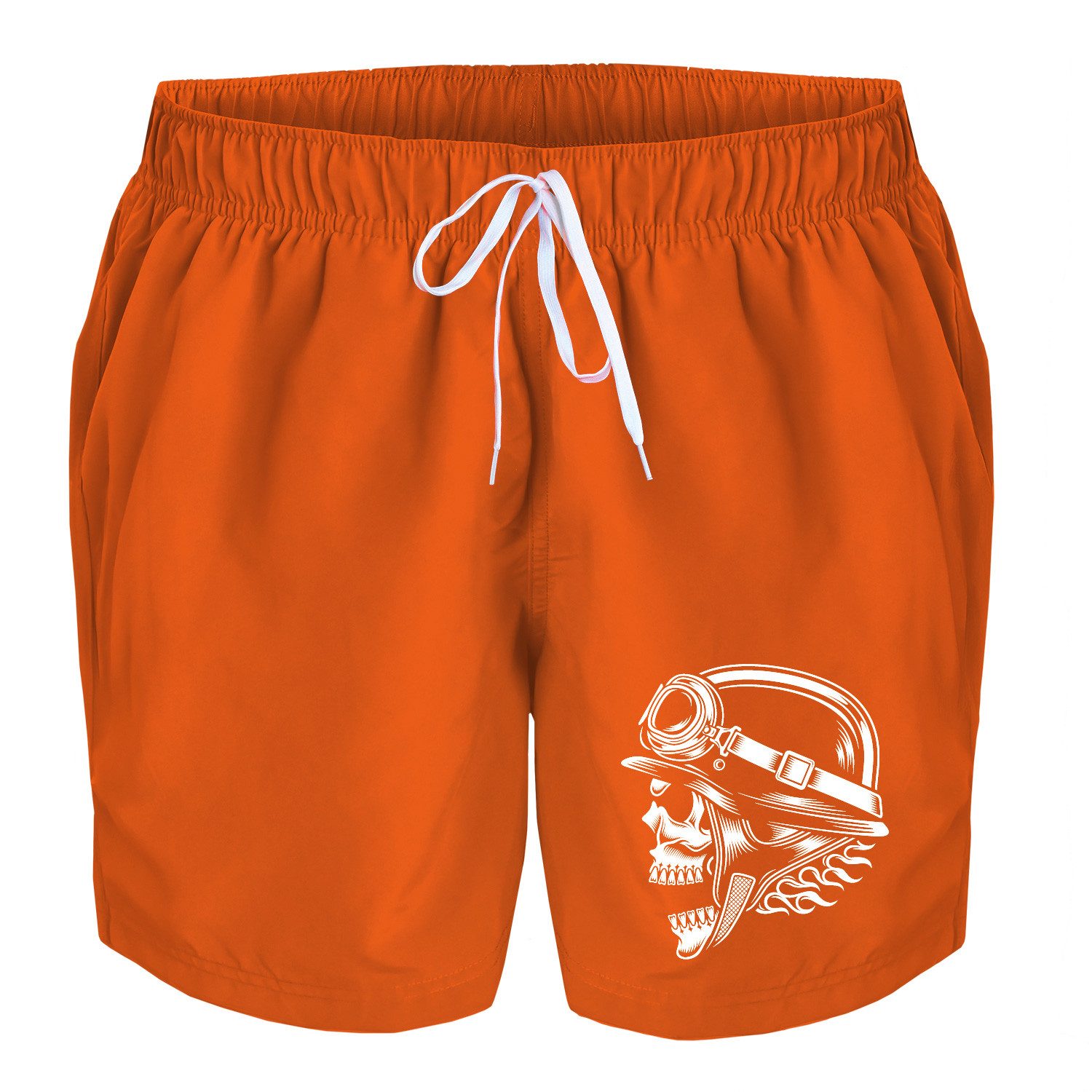 deinshirt Badehose Schwimmshorts Totenkopf Stahlhelm Integrierter günstig online kaufen
