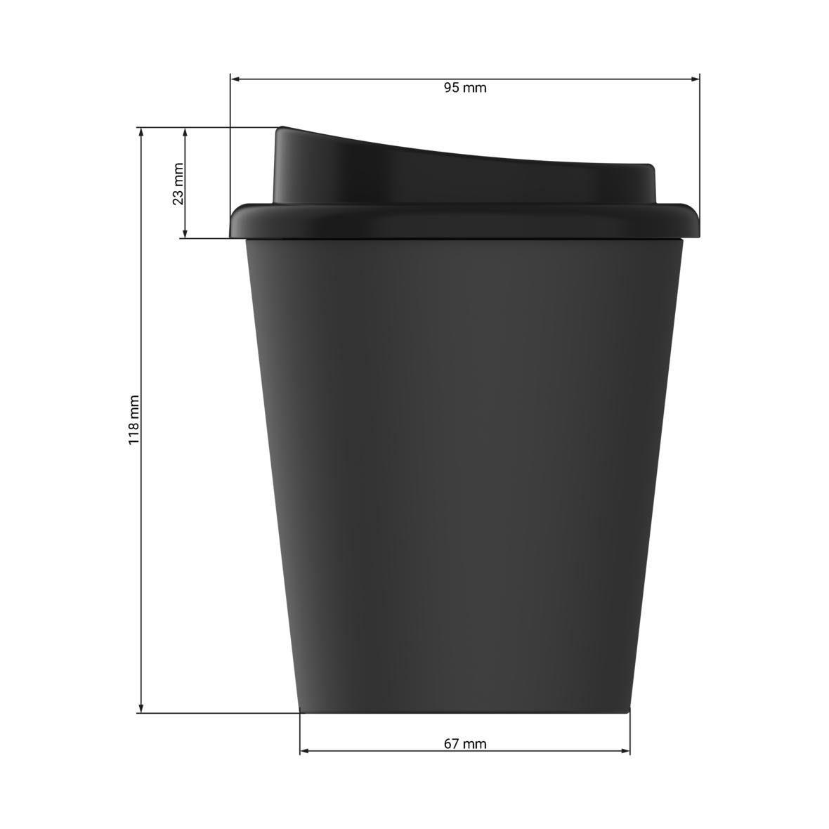 elasto Coffee-to-go-Becher 250 ml Kaffeebecher To Go doppelt isolierter Becher, Made in Germany, BPA-frei, Teebecher, Coffee Mug, recycled Becher
