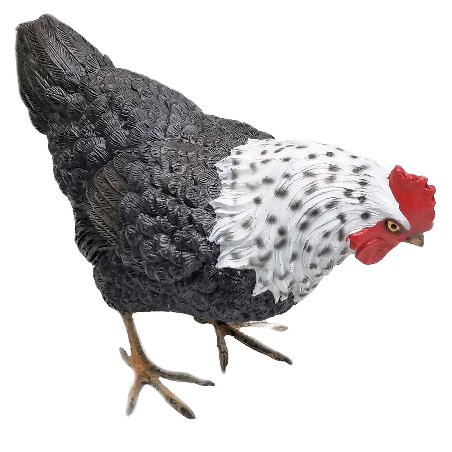 Fachhandel Plus Tierfigur Dekofiguren Hahn & Huhn (2er-Set), Gartenfiguren für Indoor & Outdoor (2x stehend), einzigartige Farbgebung – Bild 5 von 5