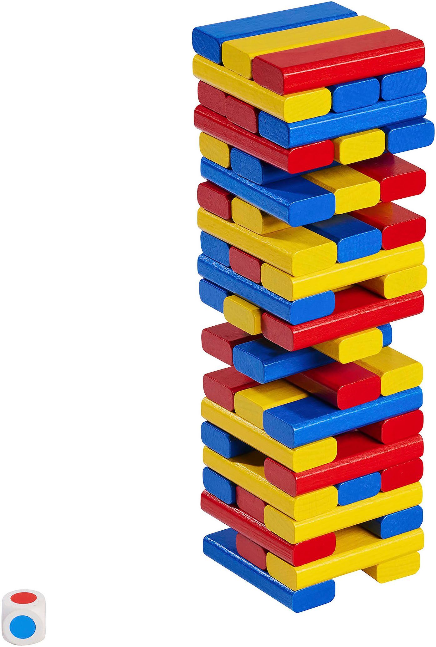 Noris Spiel 3 bunte Bausteinspiele, Kinderspiel, Made in Germany