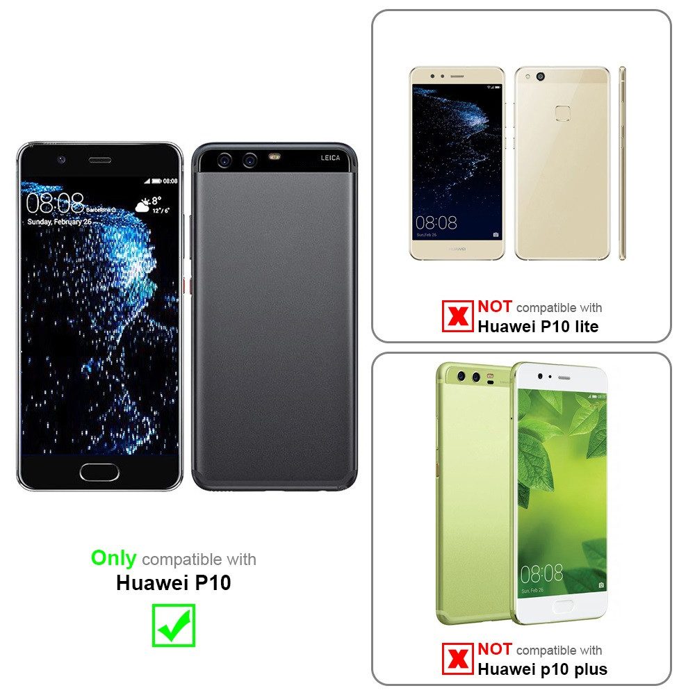 Cadorabo Handyhülle für Huawei P10 Hülle Huawei P10, Hülle Schutzhülle Blumen Flower mit Standfunktion Kartenfach Magnet