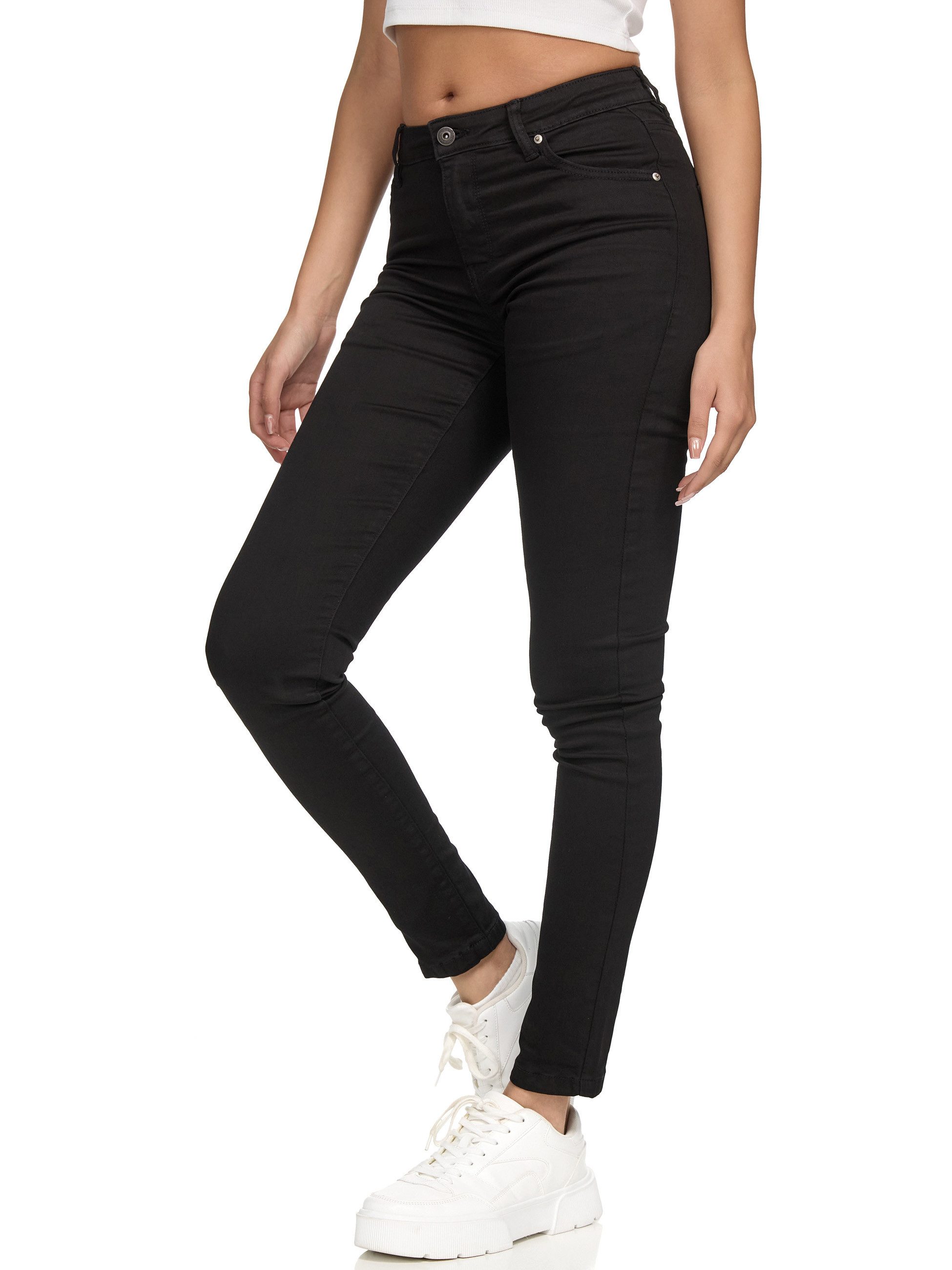 REPUBLIX Stretch-Jeans Tori Damen Mid Waist Stretch Denim Jeans Basic