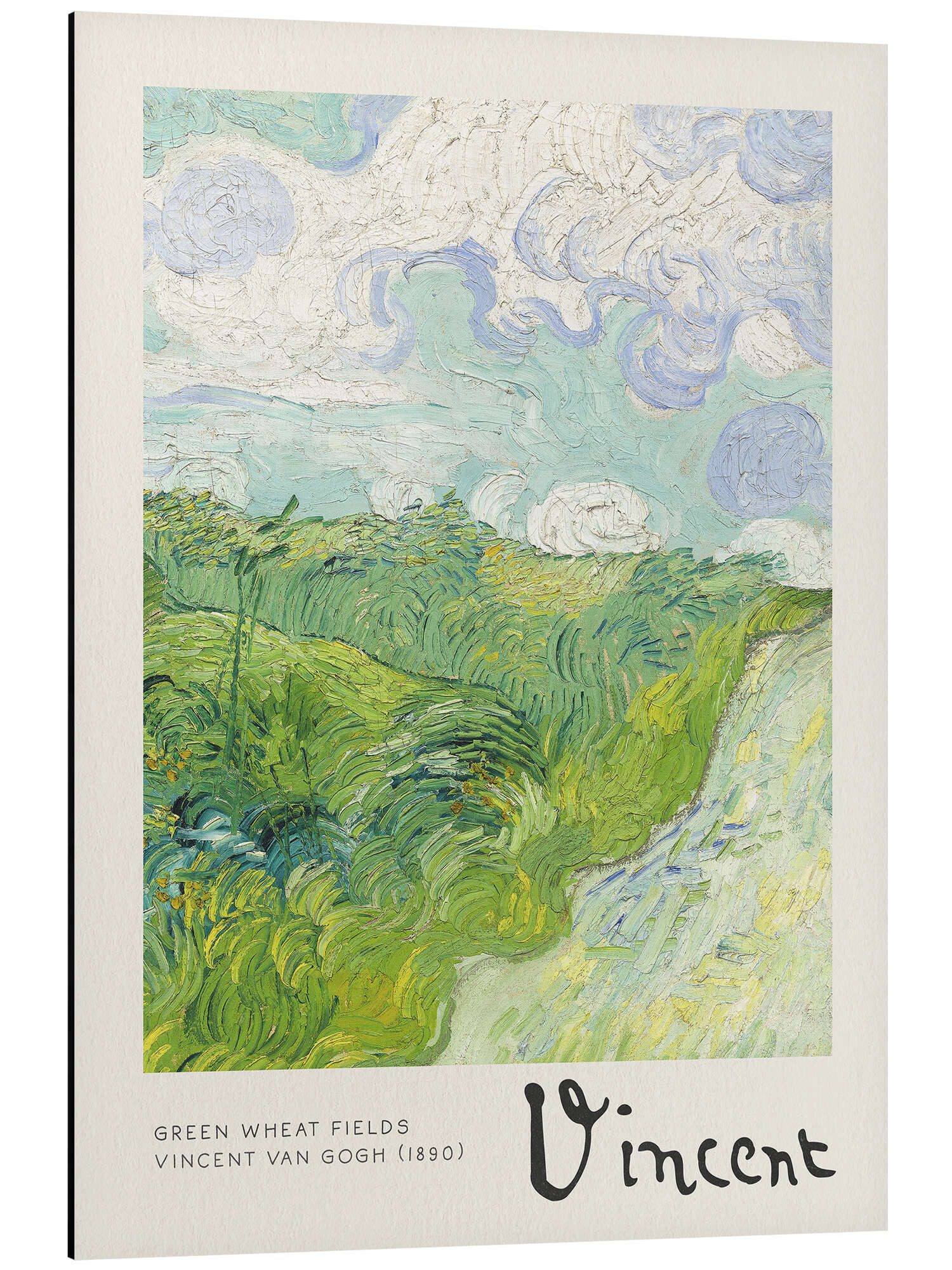 Posterlounge Wandbild Grüne Weizenfelder, Auvers, 1890, Vincent van Gogh, erhältlich als Poster, Leinwandbild, Wandsticker oder Acrylglasbild
