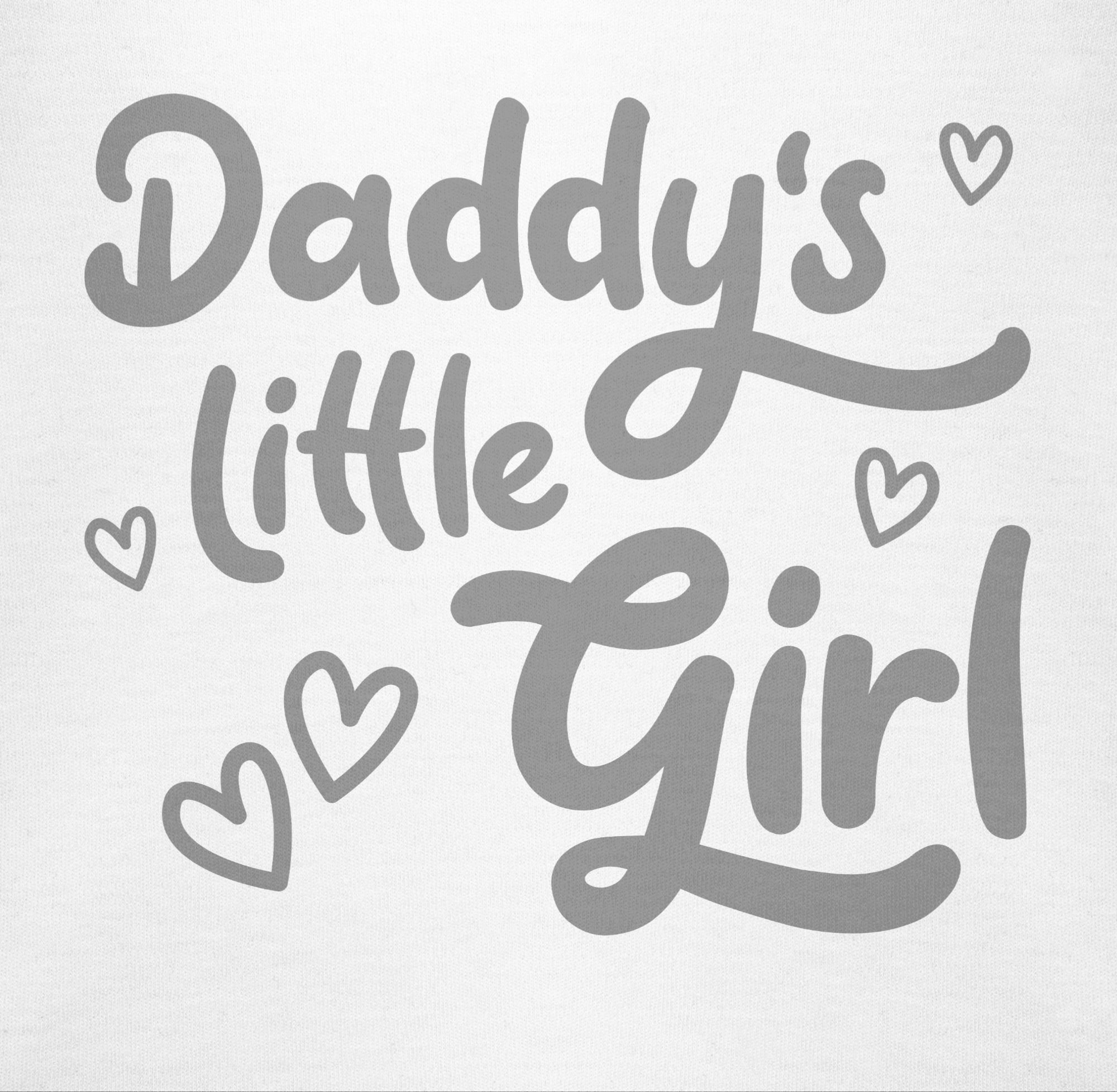 Daddy's Shirtracer süß little Vatertag 1 grau Girl Shirtbody Geschenk Weiß Baby