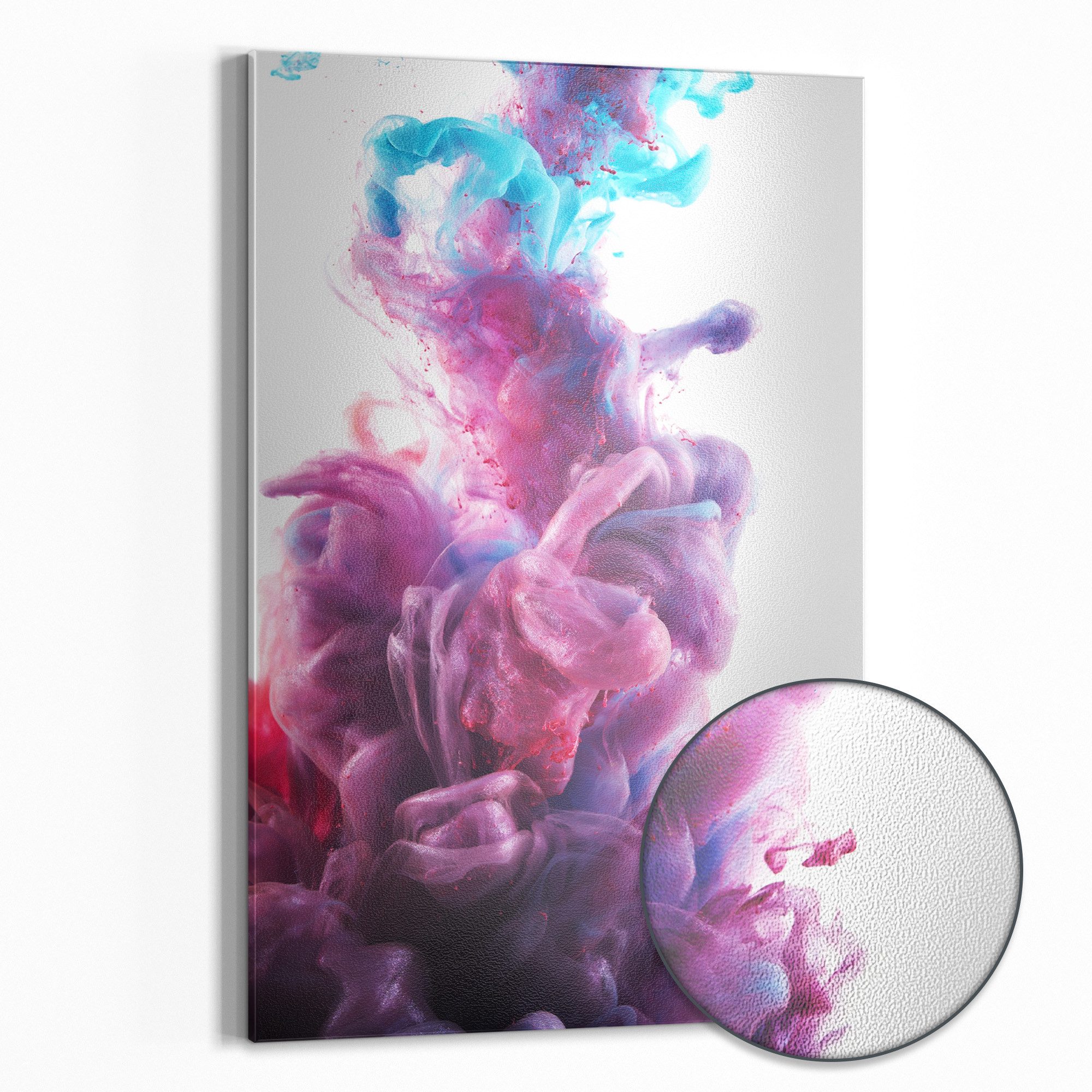 DEQOART Magnettafel 'Magische Farbwellen', Metall Whiteboard für alle Magnete, Magnetboard magnetisch