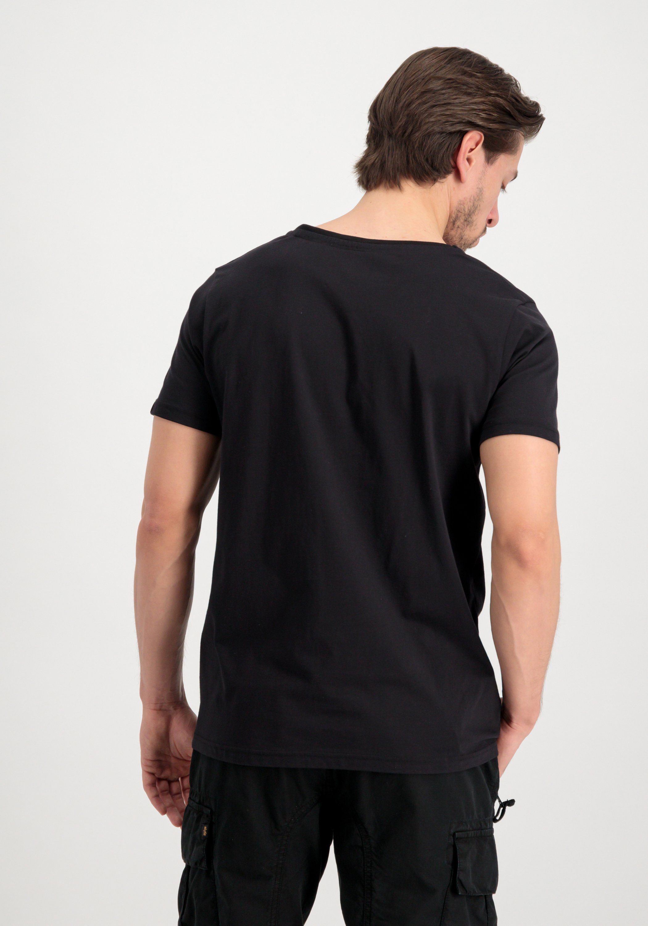 T Industries Industries Basic Men Small Logo Alpha black T-Shirts T-Shirt - V-Neck Alpha