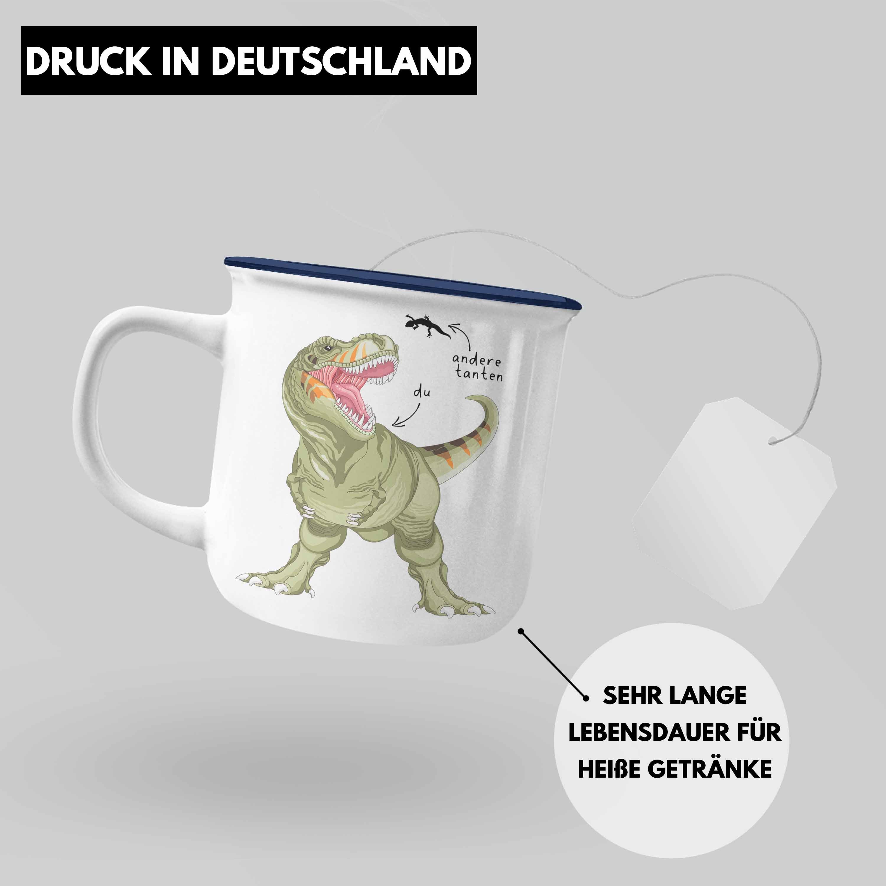 Geschenkidee für Kaffeetasse Andere Blau Geschenk Tante Geburtstag Tanten Tasse Trendation Tante Emaille Trendation Beste Lustig Thermotasse - Du