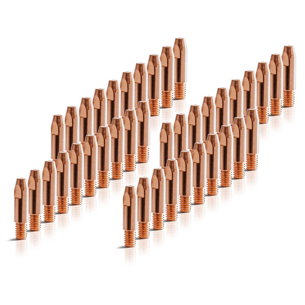 STAHLWERK Elektrowerkzeug-Set 40 x Stromdüsen AK25 MB25 Kontaktdüsen M6x28 0,8mm