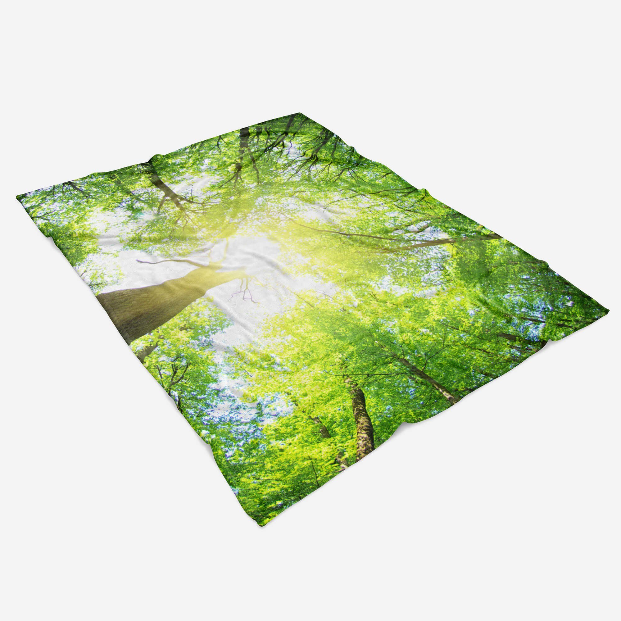 Fotomotiv Art Saunatuch Handtücher Kuscheldecke Blatt, Handtuch Bäume Sommer Strandhandtuch Sinus Baumwolle-Polyester-Mix mit Handtuch (1-St),