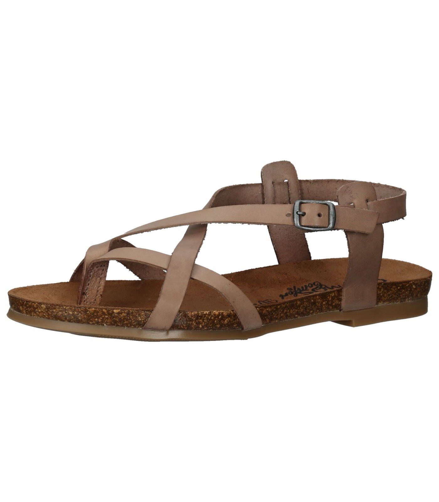 COSMOS Comfort Sandalen Leder Riemchensandalette Taupe