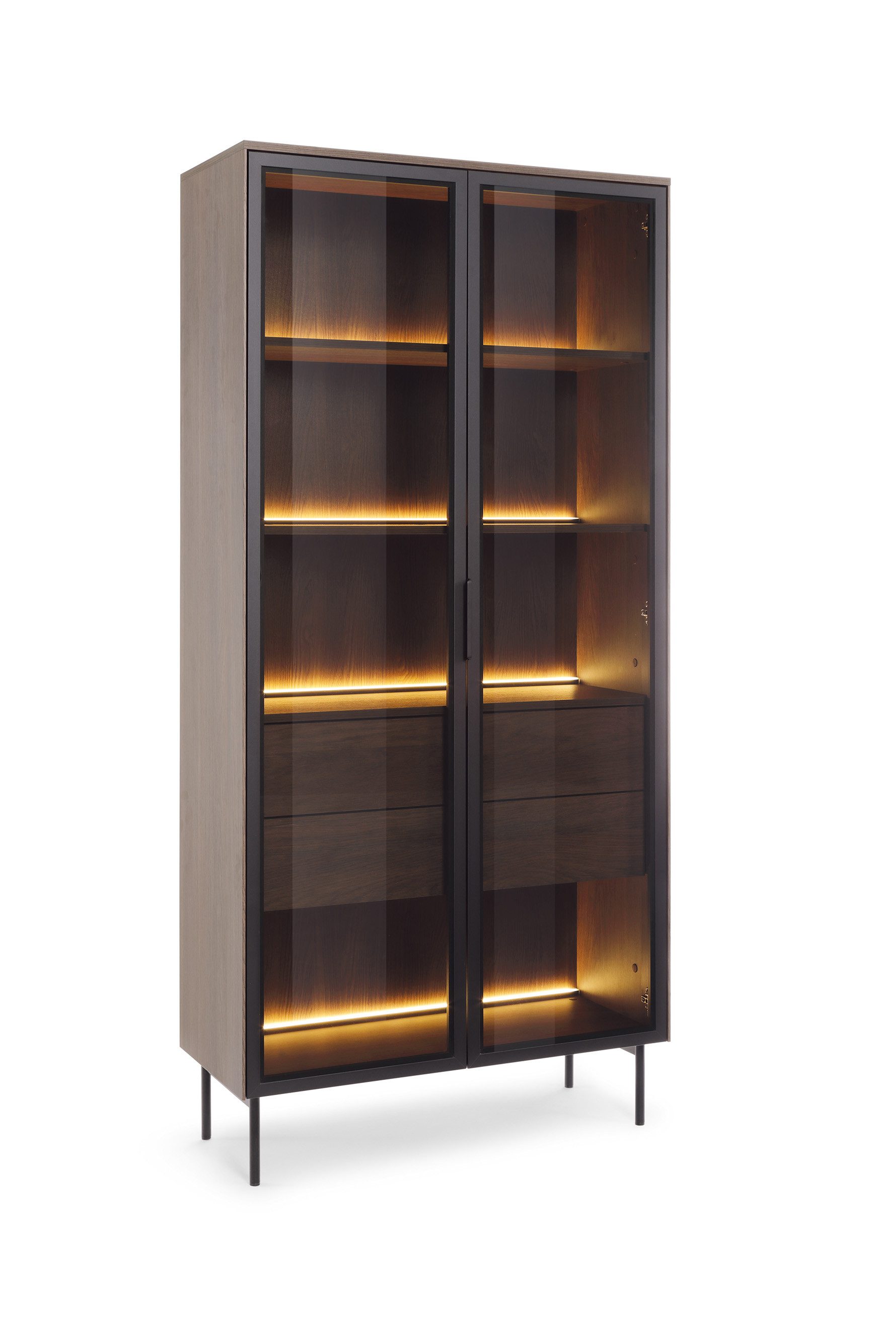 yourhouse24 Glasvitrine Vitrine LUMI mit Beleuchtung günstig online kaufen