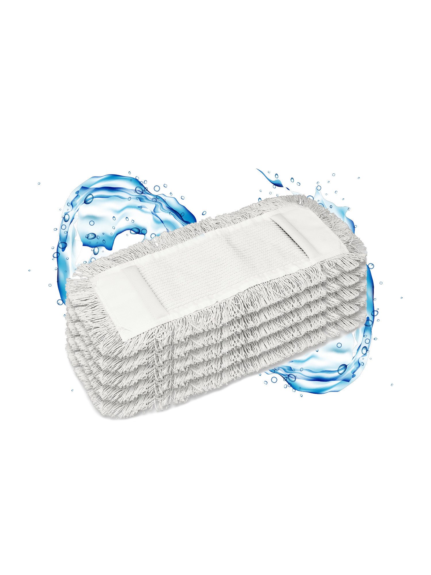 Moppland Wischmopp Ersatzbezug Bodenwischer 40cm/50cm – Waschbar bis 90° Wischmopp-Ersatzkopf (Baumwolle, 40, Einzelartikel, 5-tlg., Wischmopp Ersatzbezug, Waschbar bis 90°C, saugstark, langlebige, wiederverwendbar, reusable)