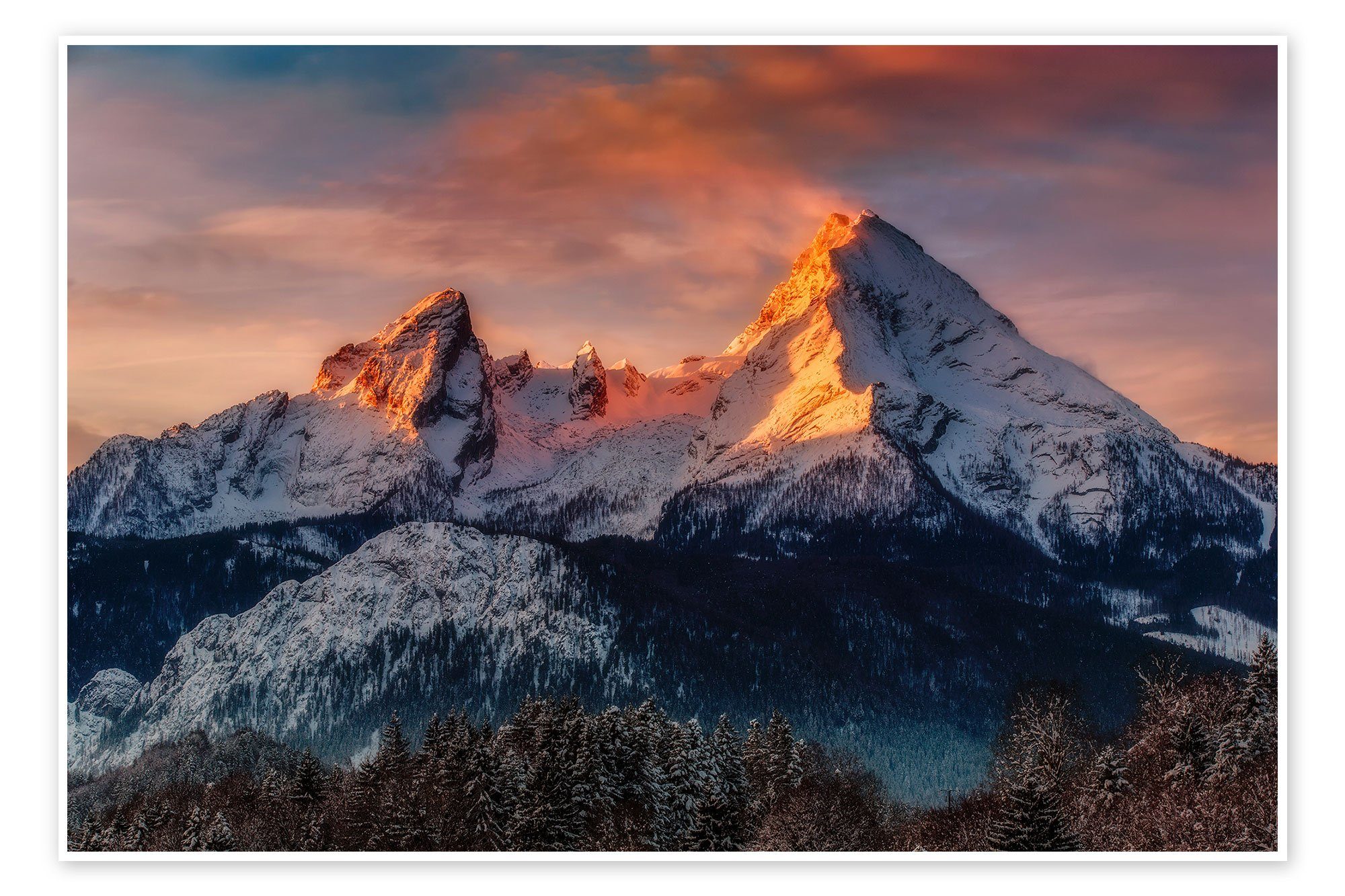 Posterlounge Poster Dieter Meyrl, Alpenglühen am günstig online kaufen