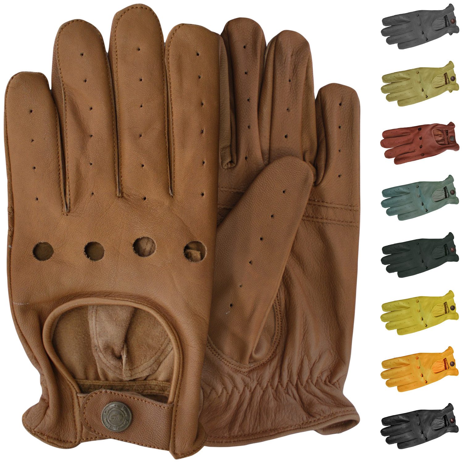 German Wear Lederhandschuhe Driving-GL1 Driving Autofahrer Lederhandschuhe echtes Leder