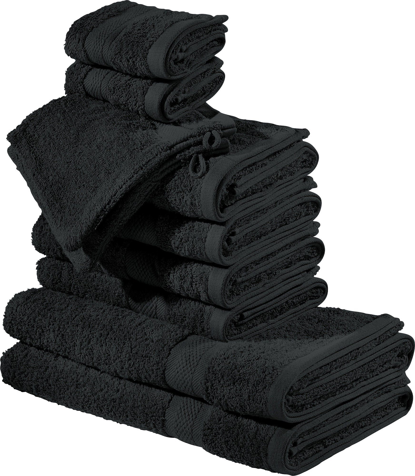 REDBEST Handtücher Frottier-Set "Chicago" 10-teilig, Frottier, Walk-Frottier Uni