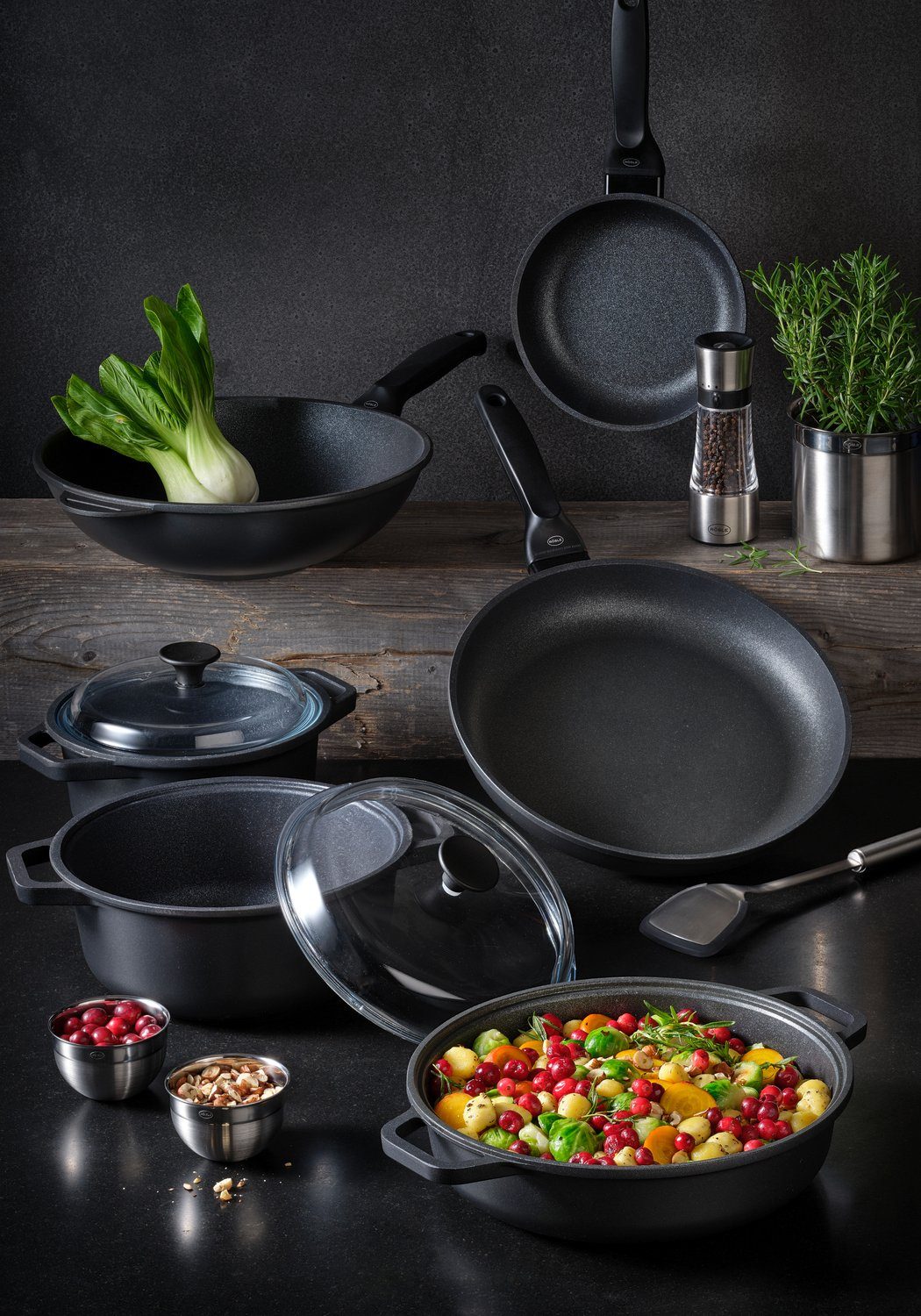 RÖSLE Kochtopf CADINI, Aluminiumguss, Antihaftversiegelung, recyceltes Aluminium, Induktion