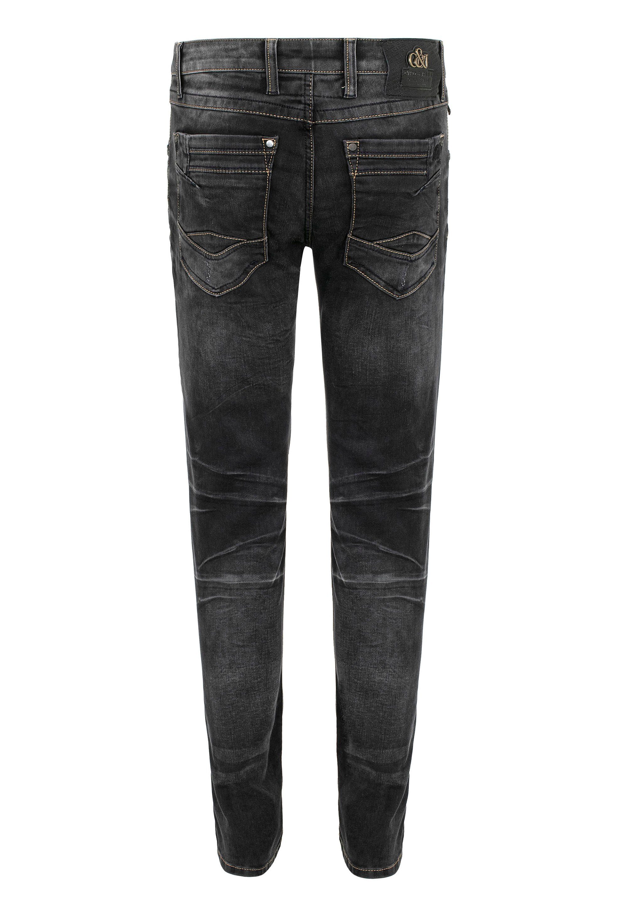 Look modischen Cipo & im Baxx Straight-Jeans