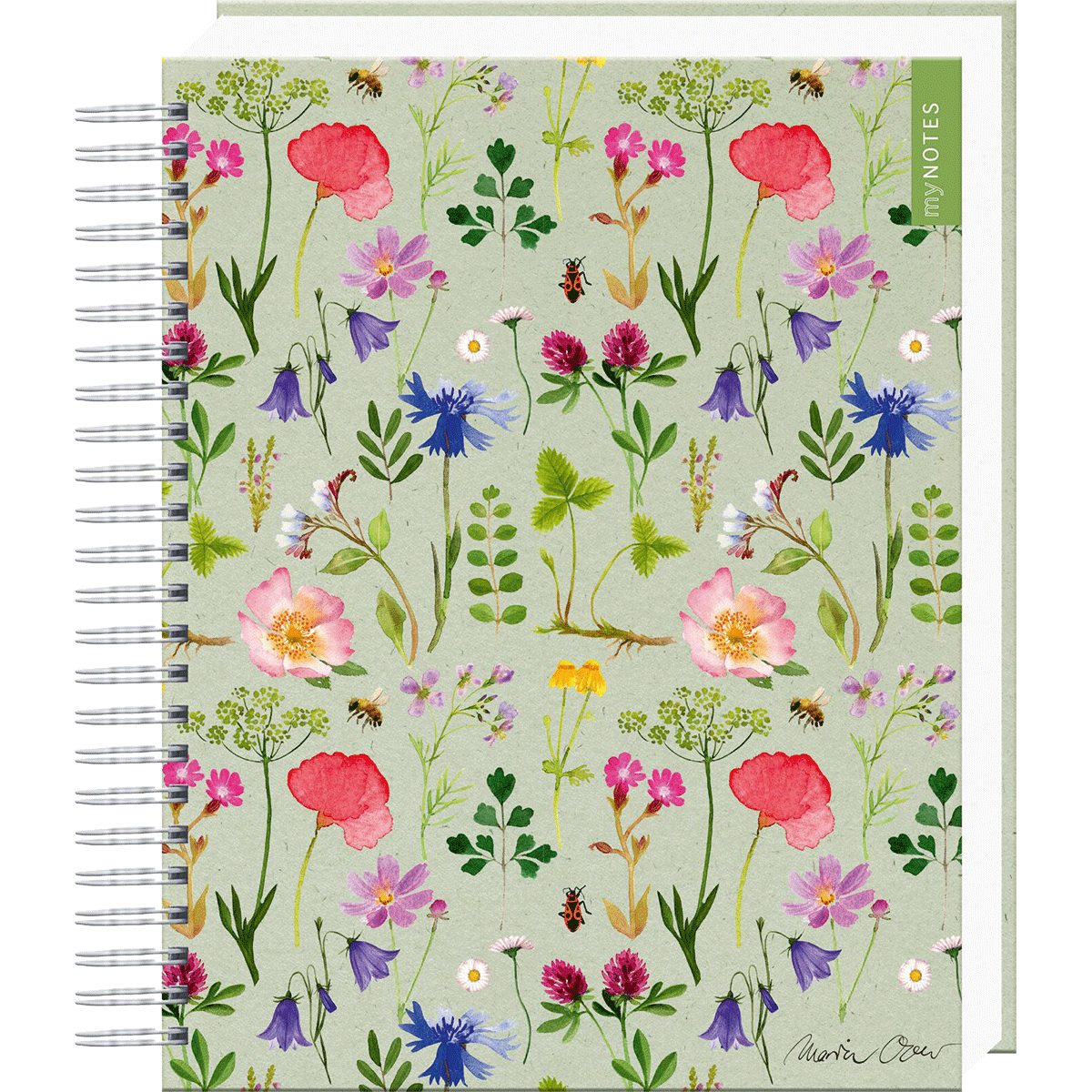 Ars Edition Notizbuch myNOTES Papeterie: Ringbuch Naturschätze: Bunte Blumenwiese, Notiz