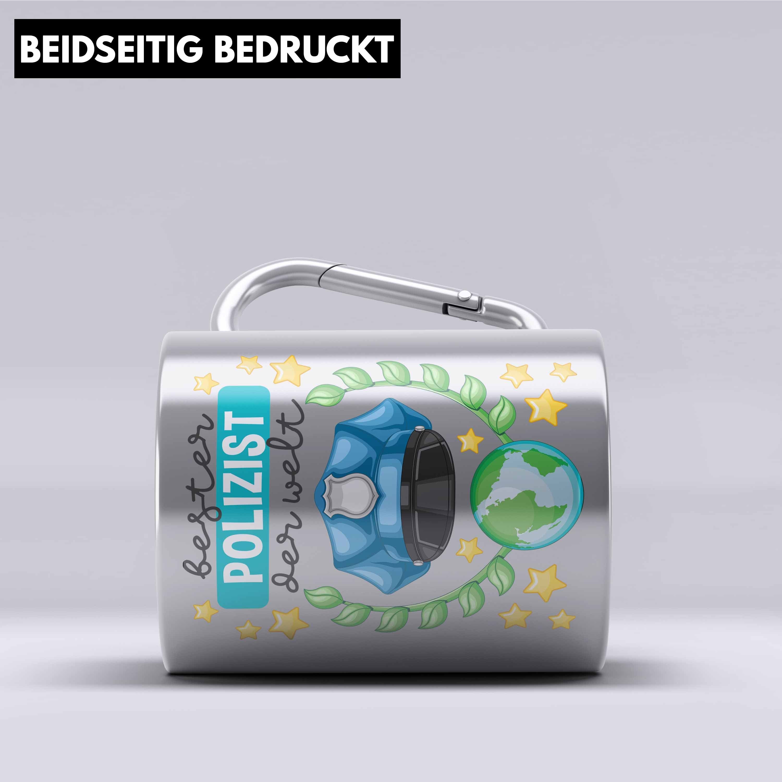 Trendation Thermotasse Bester Polizist Geschenk Edelstahl Tasse mit Spruch Geschenke Polizei