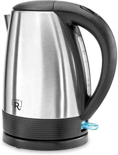 - CONTRAER - Wasserkocher Edelstahl Wasserkocher 1,7L 2200 W schnurlos Abschaltautomatik, 1,7 l, 2200 W