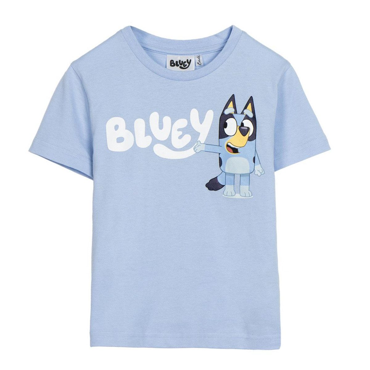 Cerda T-Shirt Bluey Kinder T-Shirt kurz 100 % Baumwolle Sommer Shirt Mädchen Jungen