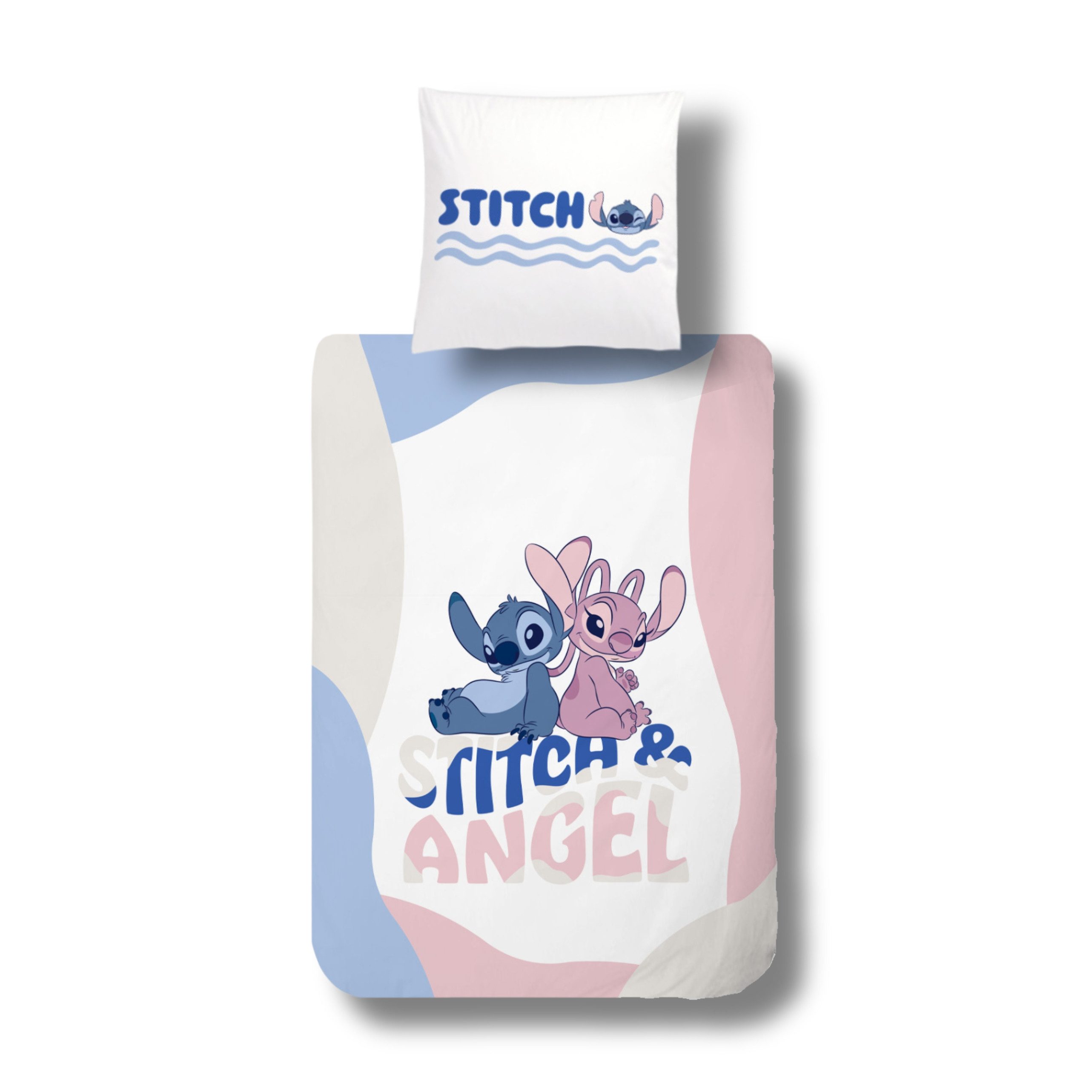 MTOnlinehandel Bettwäsche Biber, Lilo & Stitch "Wave" in 135x200 + 80x80 cm günstig online kaufen