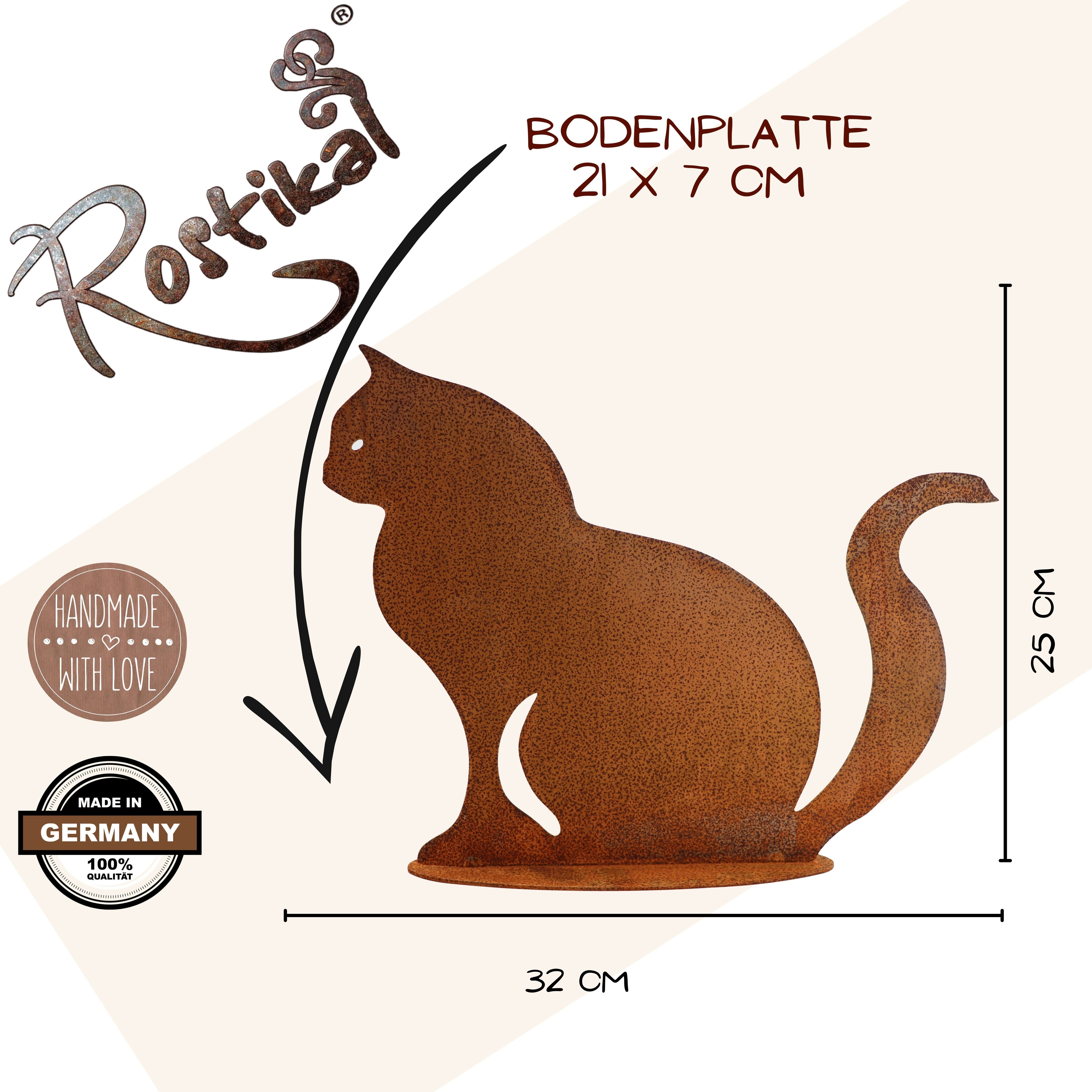 Rostikal Gartenfigur Katzen Dekofigur Gartendeko, (1 günstig online kaufen