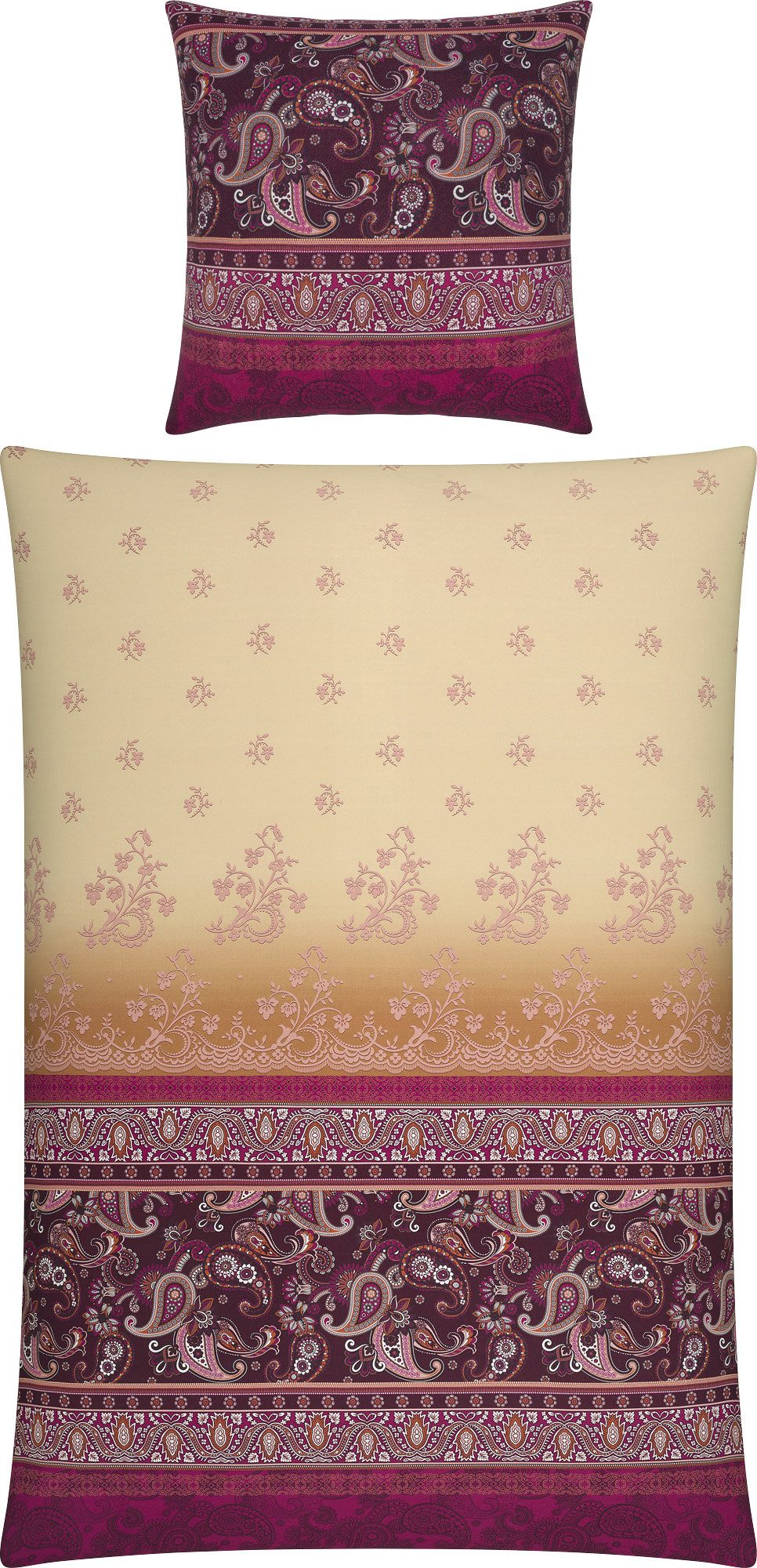 Erwin Müller Bettwäsche Bettwäsche, Mako-Satin, Mako-Satin Paisley/Ranke