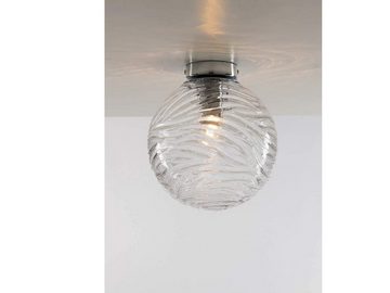 meineWunschleuchte LED Deckenleuchte, Dimmfunktion, LED wechselbar, Warmweiß, Designer Glas-kugel Lampenschirm Ø 25cm, Treppenhaus & Ankleidezimmer