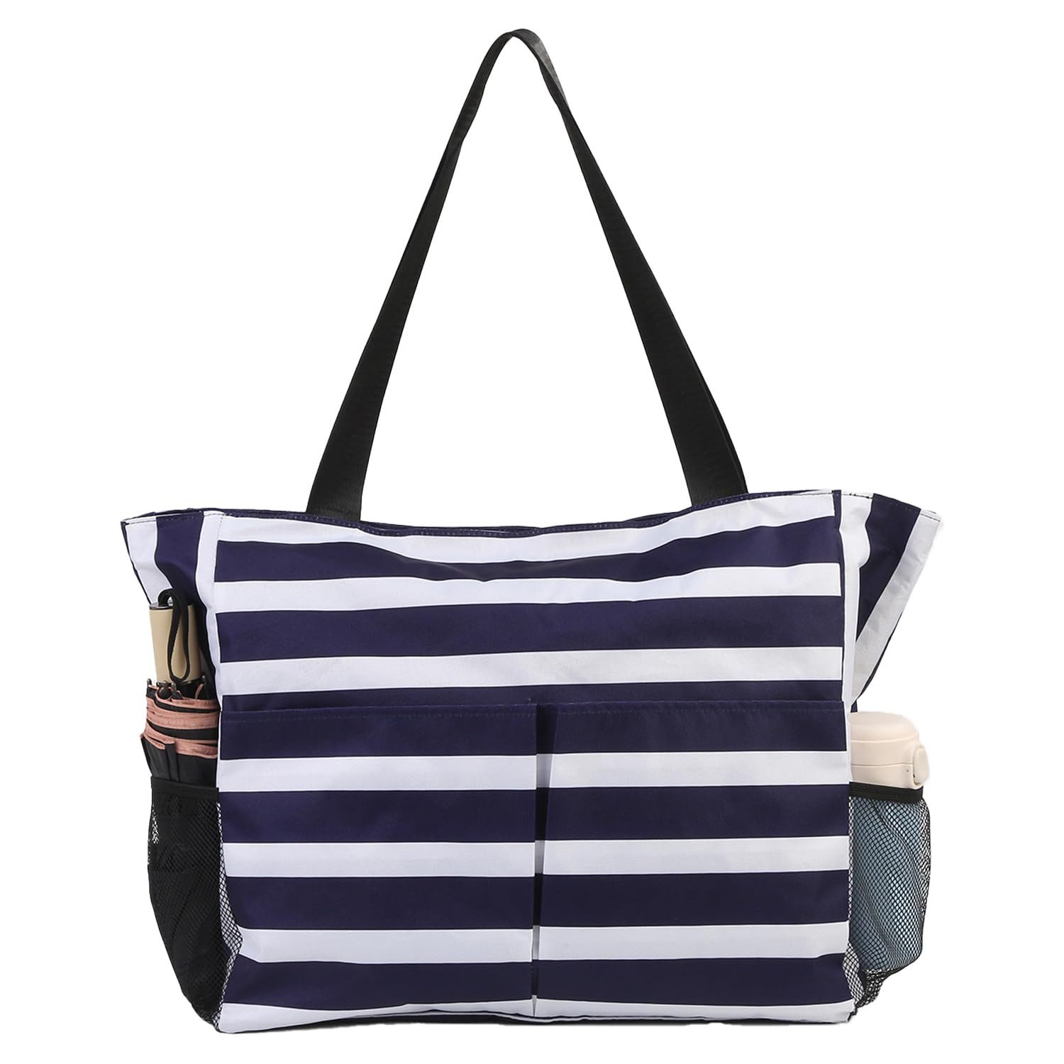 Zaewry Strandtasche Damen mit Reißverschluss, Große Strandtasche xxl Familie, Badetasche, Damen Wasserdicht, Beach Tote Bag für Reisen Pool