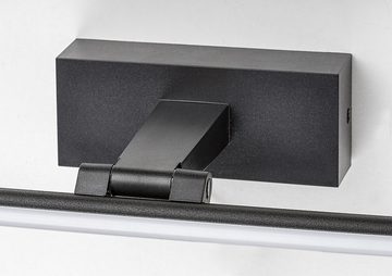 Rabalux LED Spiegelleuchte "Gaten" Kunststoff, schwarz, 12W, warmweiß, 630lm, 3000K, IP20, G, mit Leuchtmittel, warmweiß
