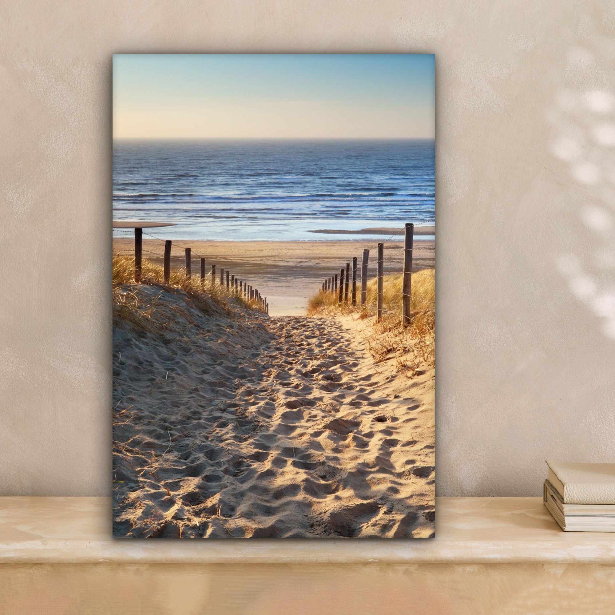 OneMillionCanvasses® Leinwandbild Strand - Meer - Niederlande - Dünen - Son günstig online kaufen