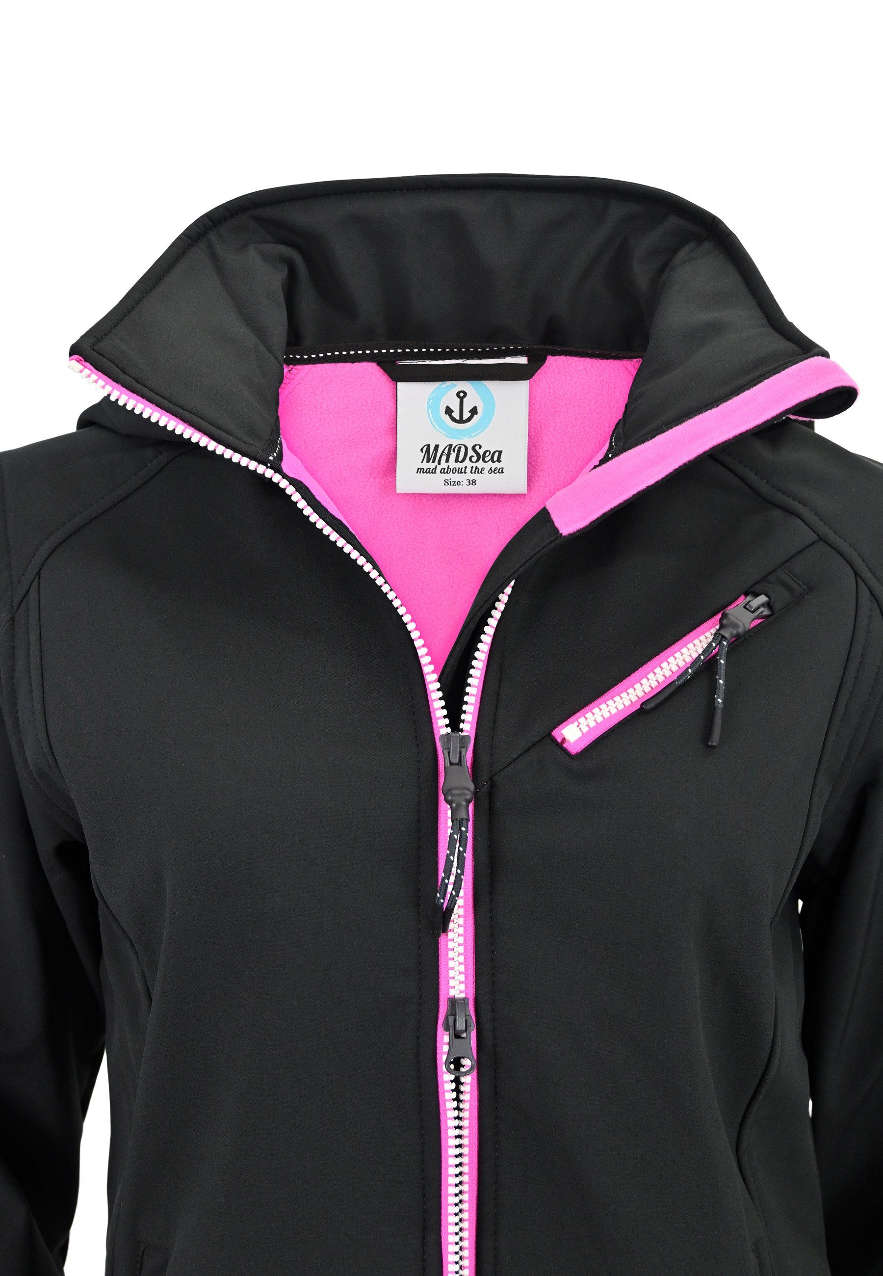 MADSea Softshelljacke leichte Funktionsjacke Fleece Innenfutter wasserabweisend – Bild 4 von 5
