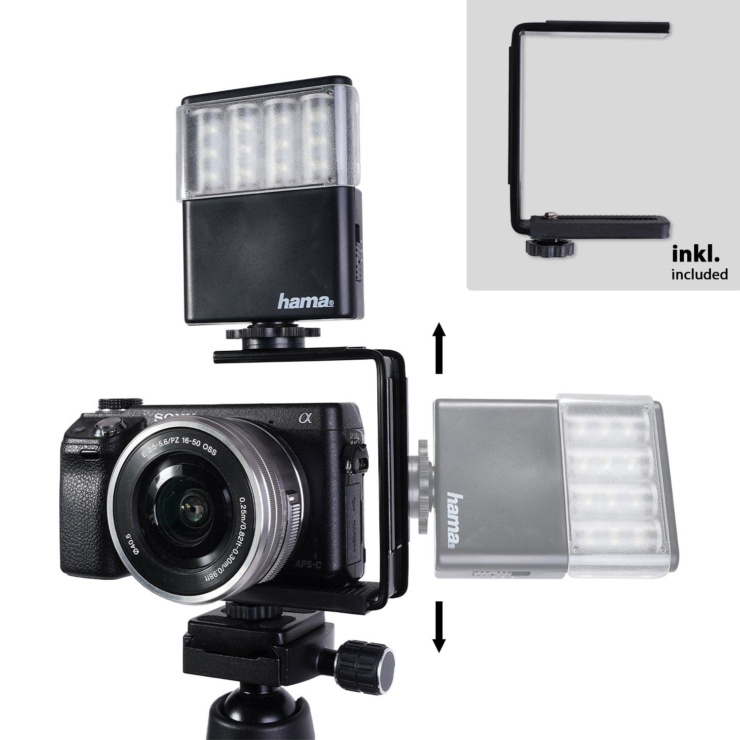 Hama LED Panel Flächen-Lampe Video-Leuchte Foto-Licht Blitzgerät, (Kamera-Licht)