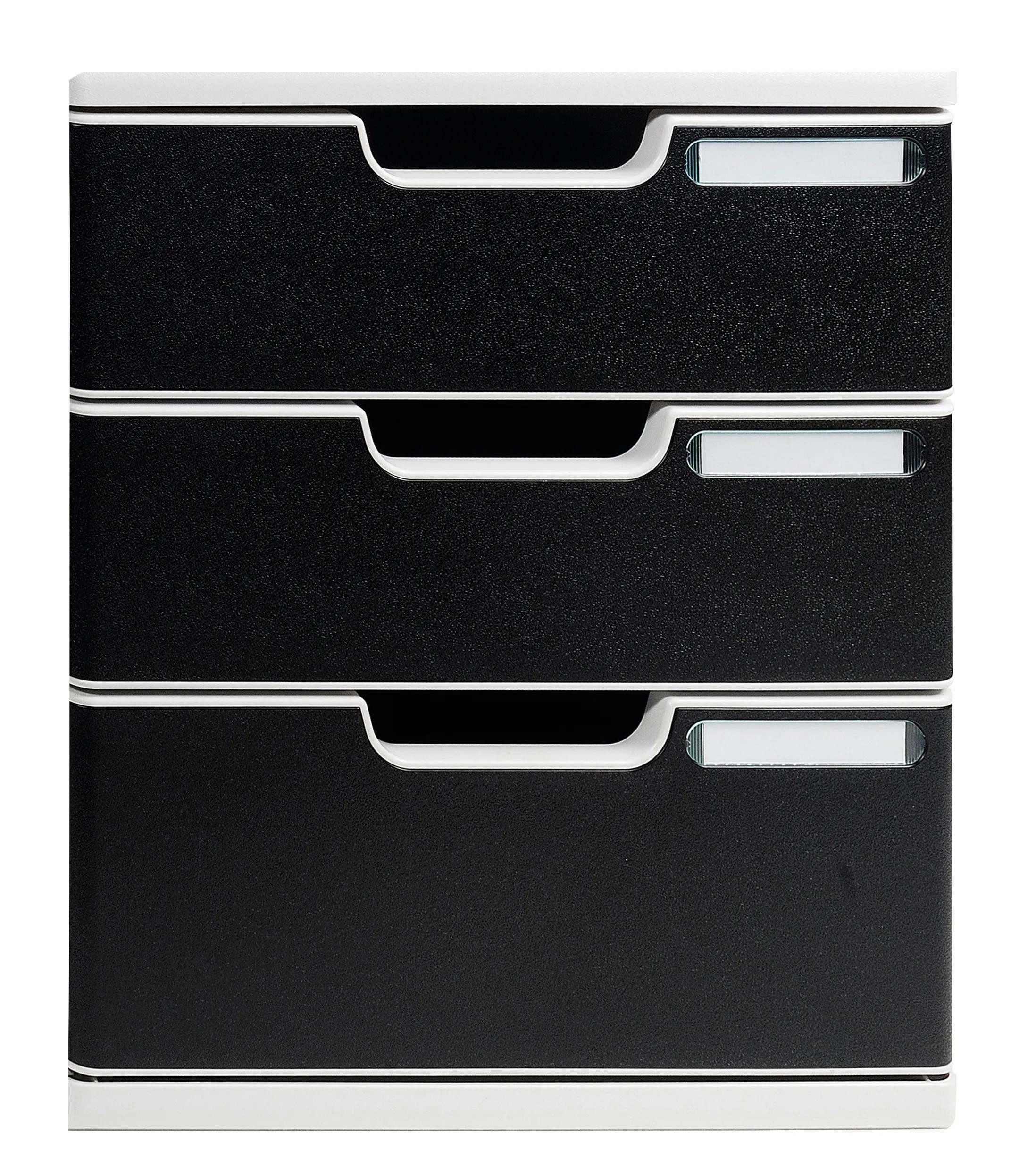 EXACOMPTA Schubladenbox Schubladenbox MODULO A4, 3 geschlossene Schubladen - Schwarz - 325014D, Одяг і товари для боксу modulierbar