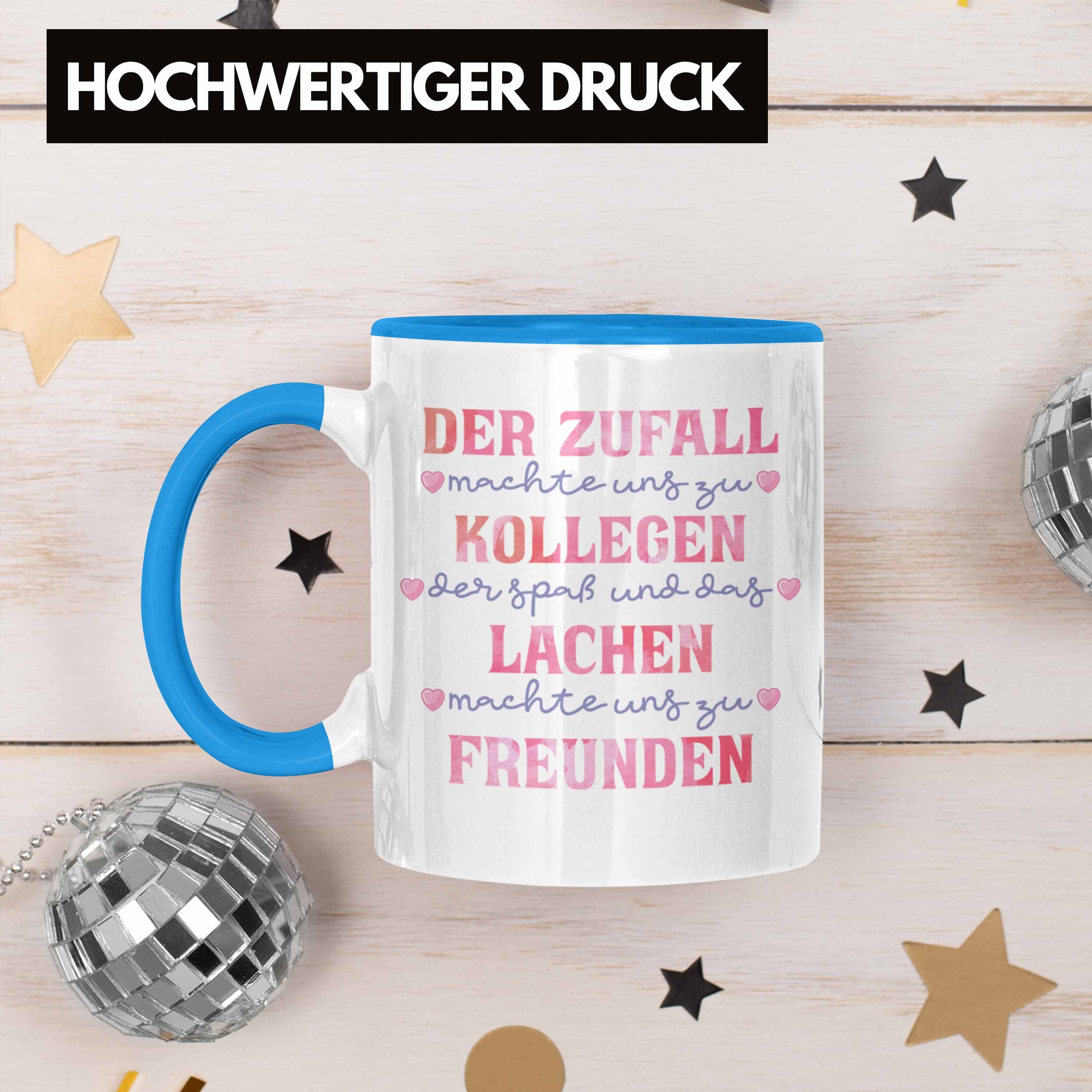 Trendation Uns Neuer Abschiedsgeschenk - Kollege Trendation Zufall Tasse Machte Der Zu Tasse Blau Jobwechsel Abschied Job Kollegen Kollegin Geschenk