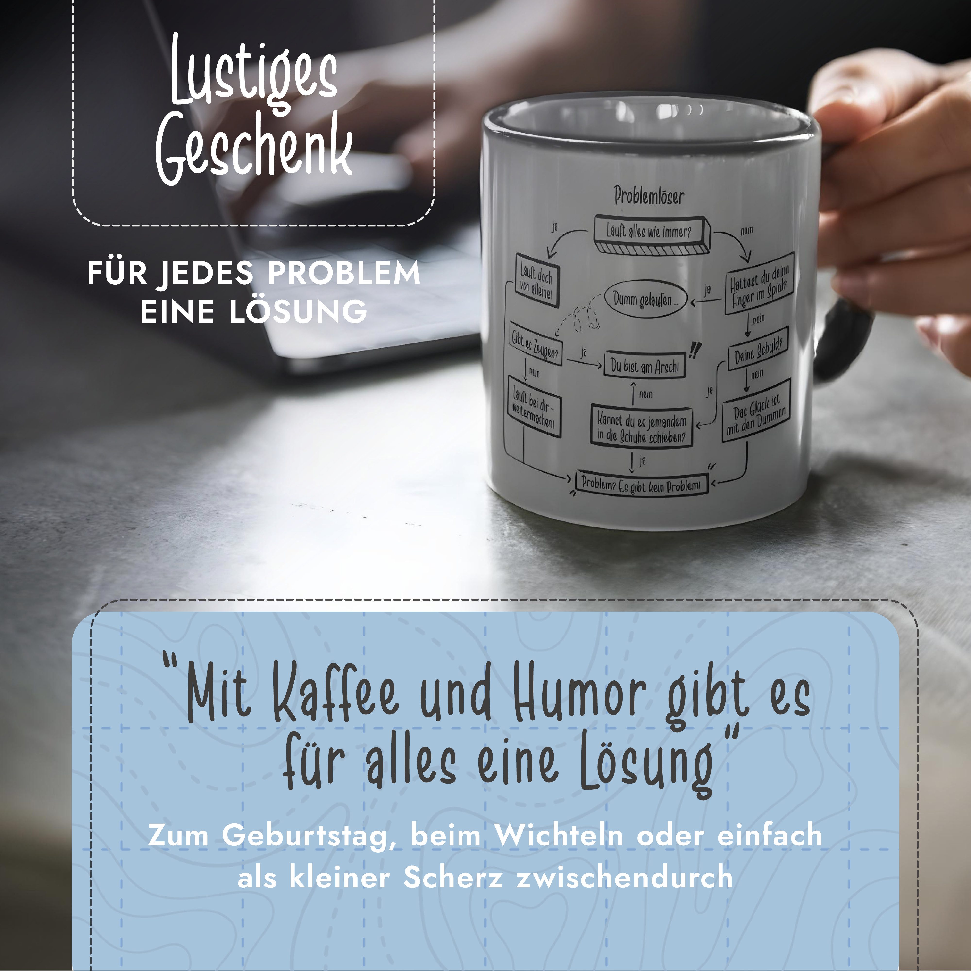 Amari Tasse AMARI® Problemlöser Tasse Nr. 20 – Lustiger Kaffeebecher