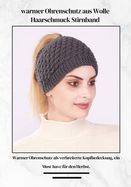 MAGICSHE Haarband Neues Design 3-Stück Damen Gestricktes Elastische Headwrap Kopfband, Frauen Einfarbig Gehäkeltes Haarband