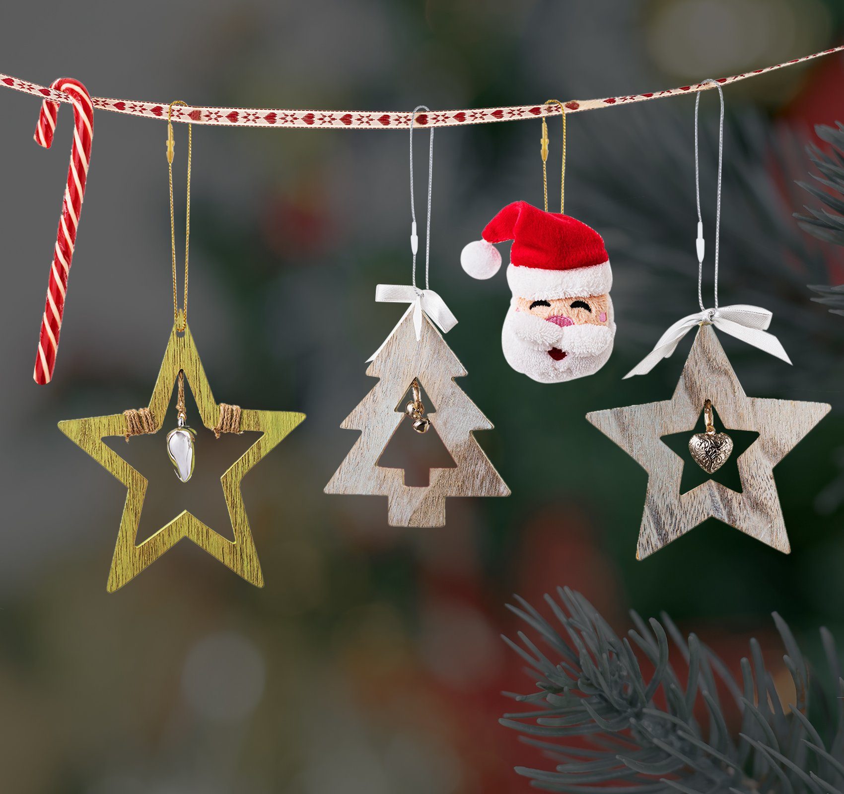 Schnur zum Stück dekorative Homewit Weihnachtsbaumkugel 200 Verpackung