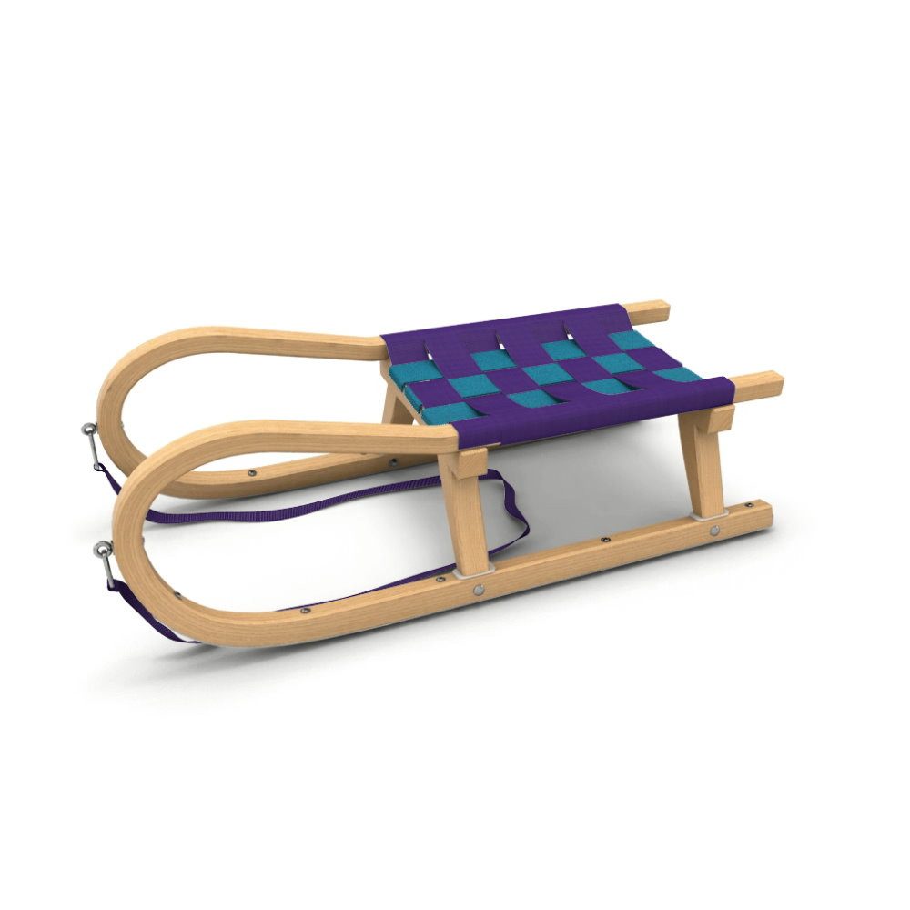 Kathrein Rodel Schlitten Familienrodel Einsitzer lila