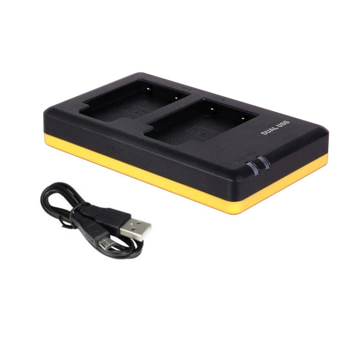 Patona Dual Schnell Ladegerät für Olympus Li40B Kamera-Ladegerät (730,00 mA, 1-tlg., Li42B Li-40B Li-42B IR-300 inkl. Micro USB Kabel)