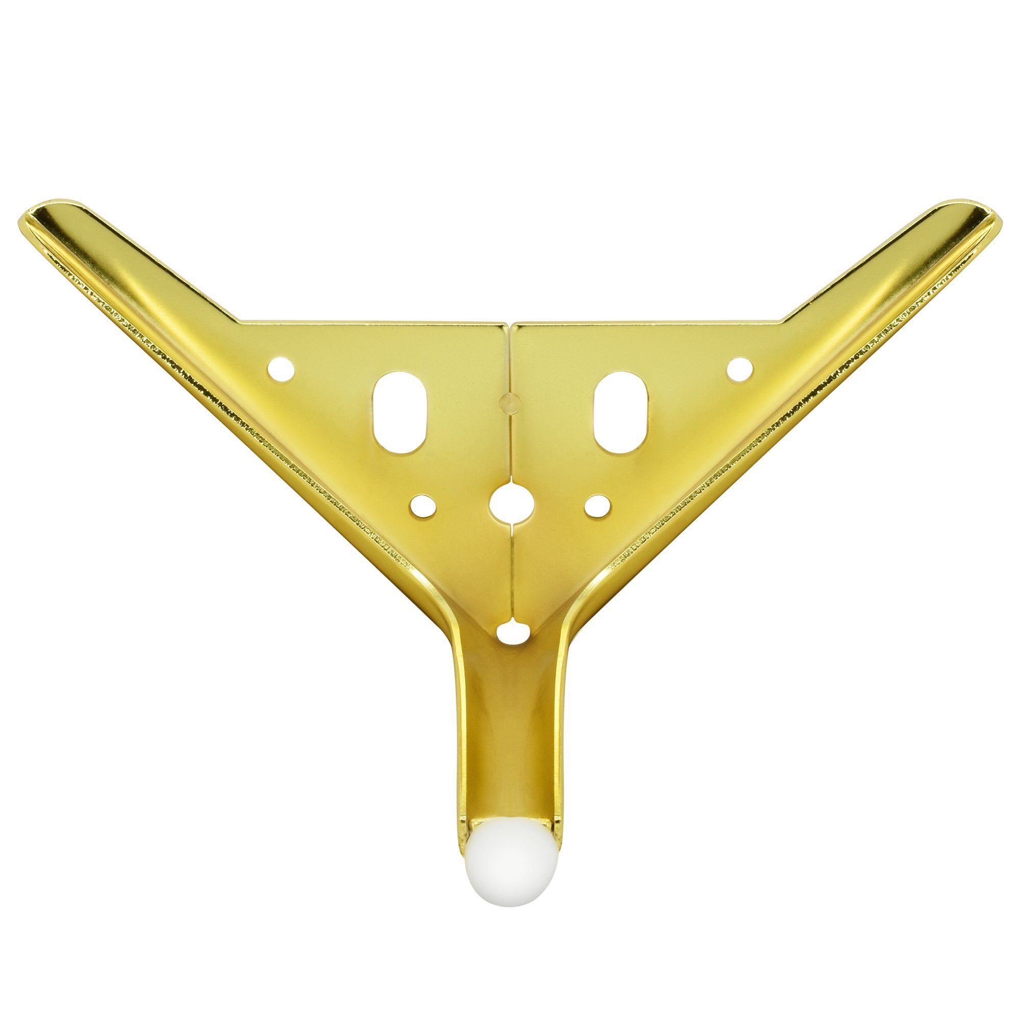 Prima-Online Möbelfuß 4 Stück Möbelfüße DIY Metall möbelbeine Schrank Sofa Couch Gold – Bild 4 von 5