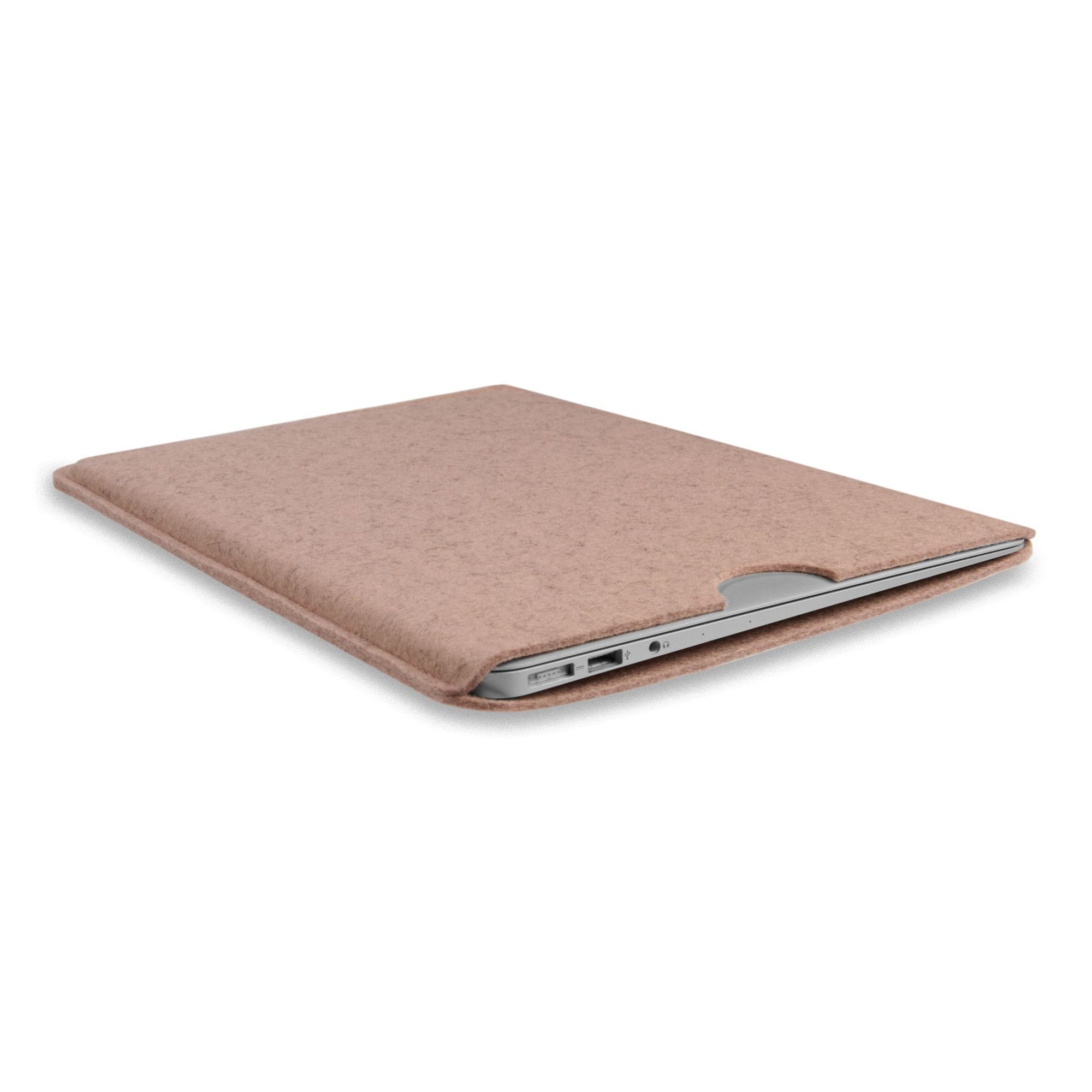 CoverKingz Laptoptasche Hülle für Apple Tasche Notebook 15" Schurwolle, Notebook Filz, Etui Tasche Air/Pro 100% Handmade Schutz Rosa MacBook