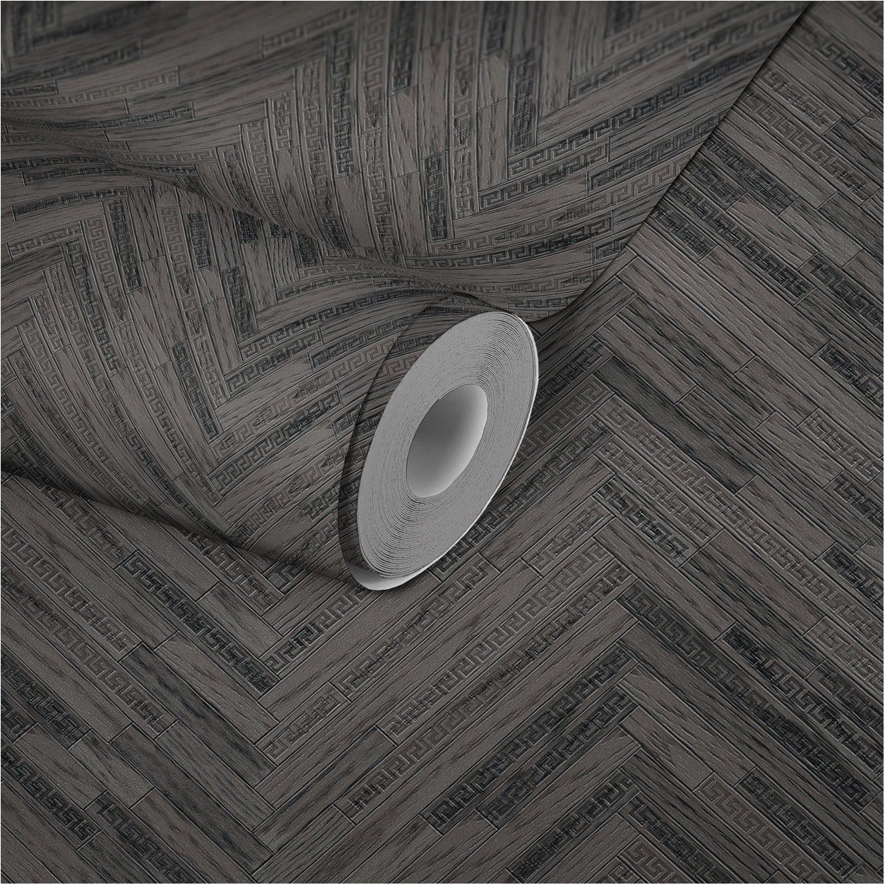 A.S. Création Vinyltapete, Versace Home Tapete in Holzoptik Grau 370514 Luxus Vlies