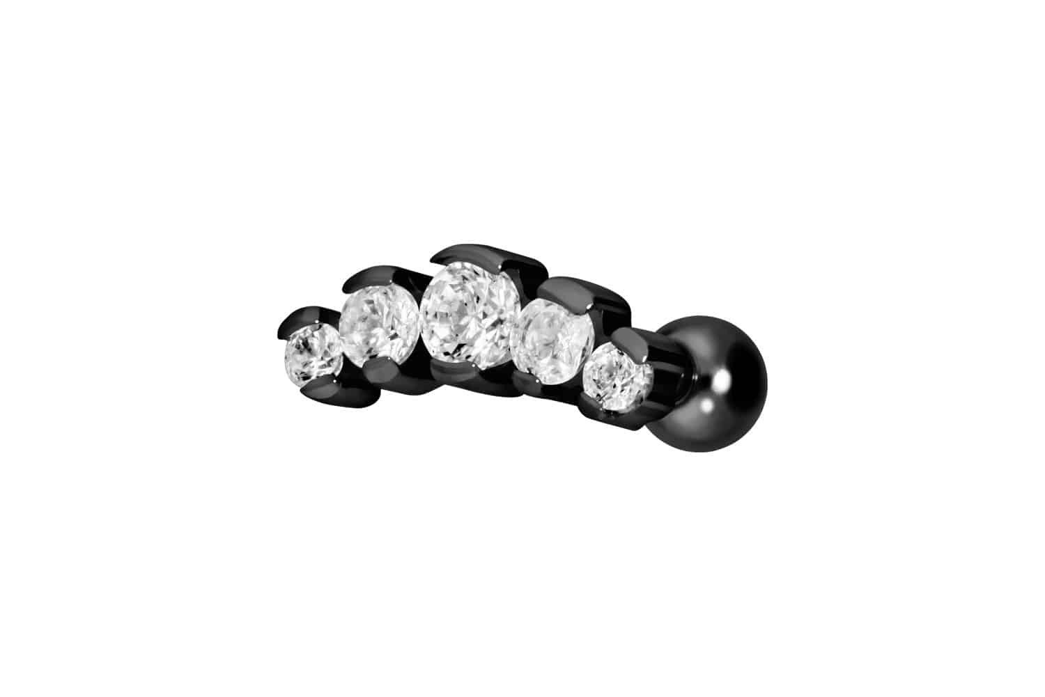 PIERCINGLINE Single-Ohrstecker Titan Ohrpiercing mit Innengewinde günstig online kaufen