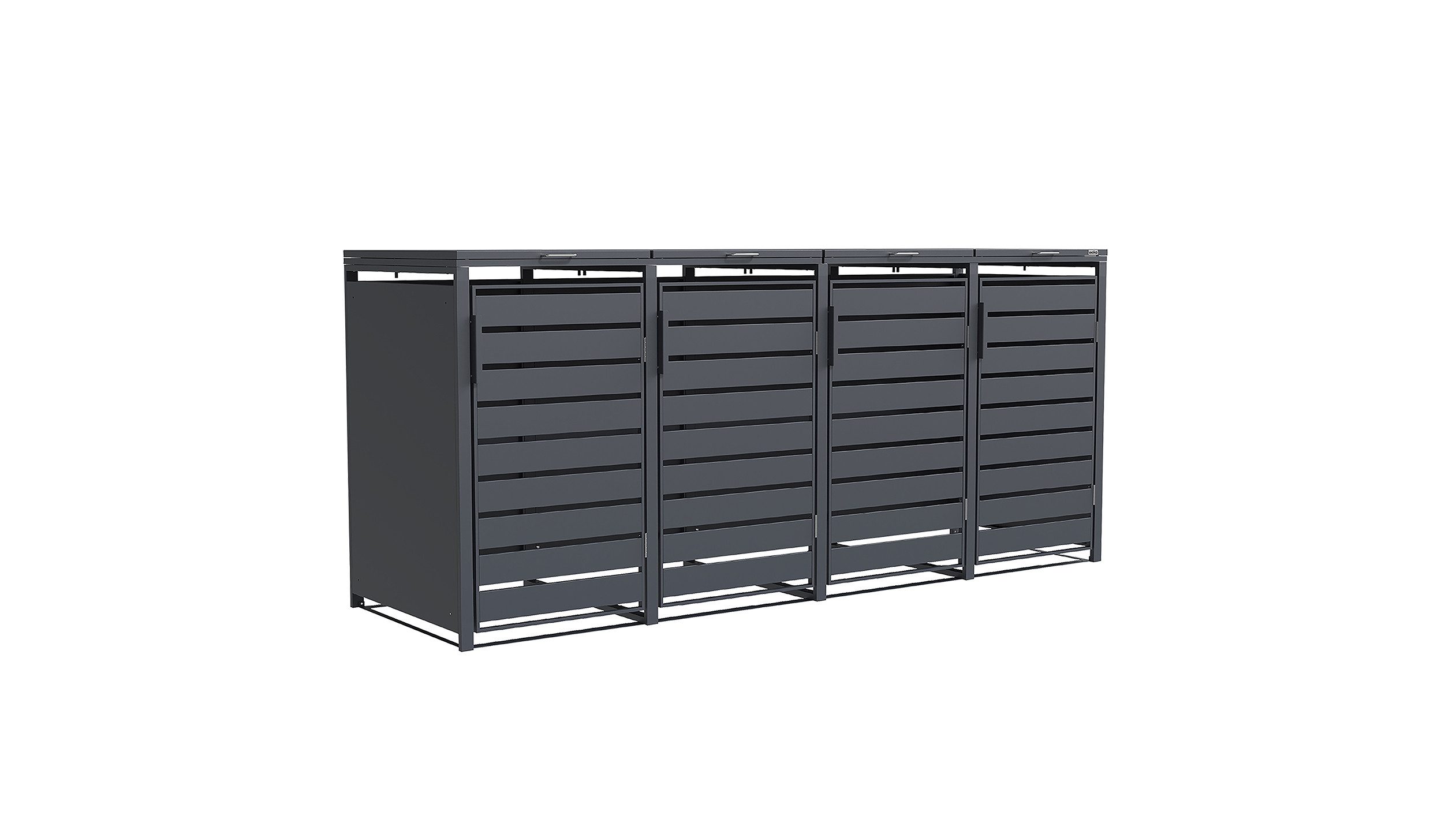 weka Mülltonnenbox Gary, Metall pulverbeschichtet, für 4 Mülltonnen, BxTxH: 265x80x116 cm