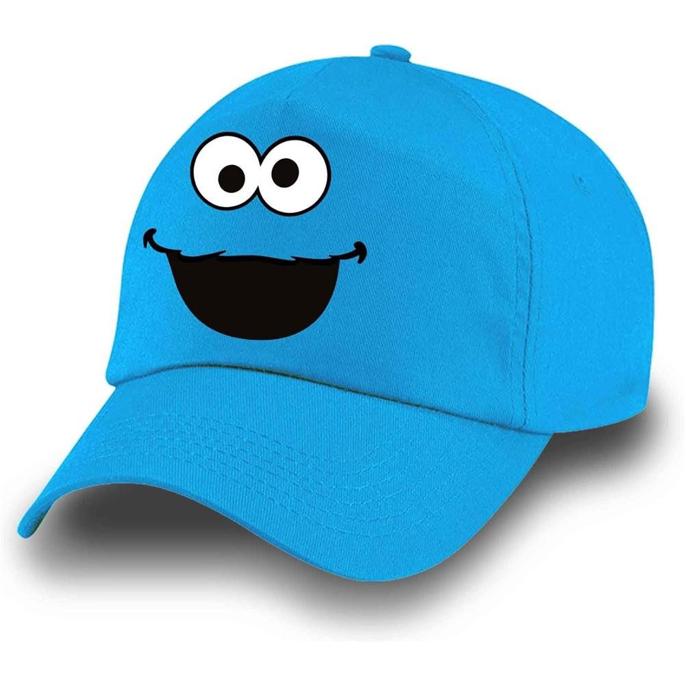 Karactermania Fitted Cap Krümelmonster Face Kinder-Cap Rot mit verstellbarem Klettverschluss Sesamstraße Krümelmonster Design